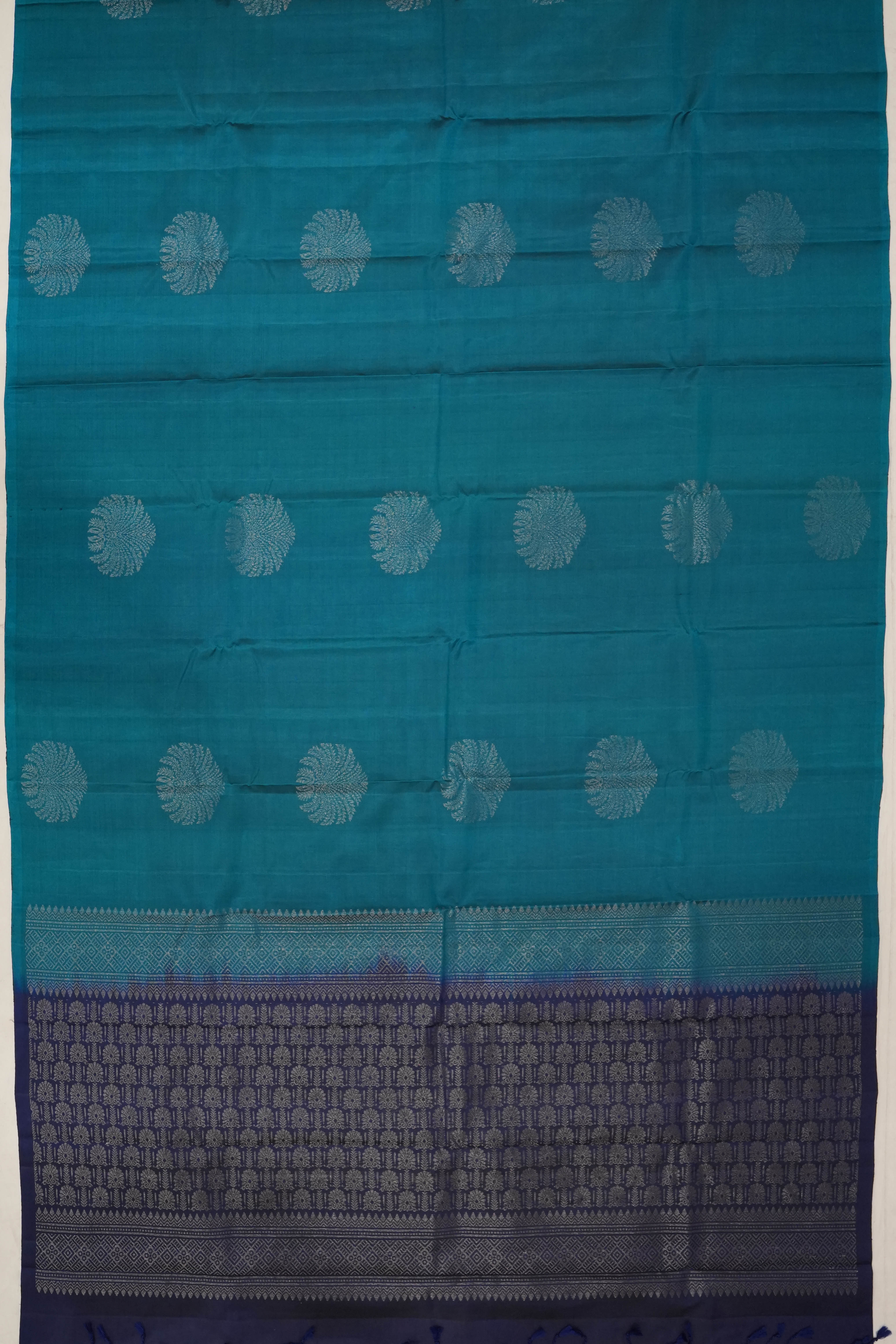 Soft Silk Butta Blue Saree