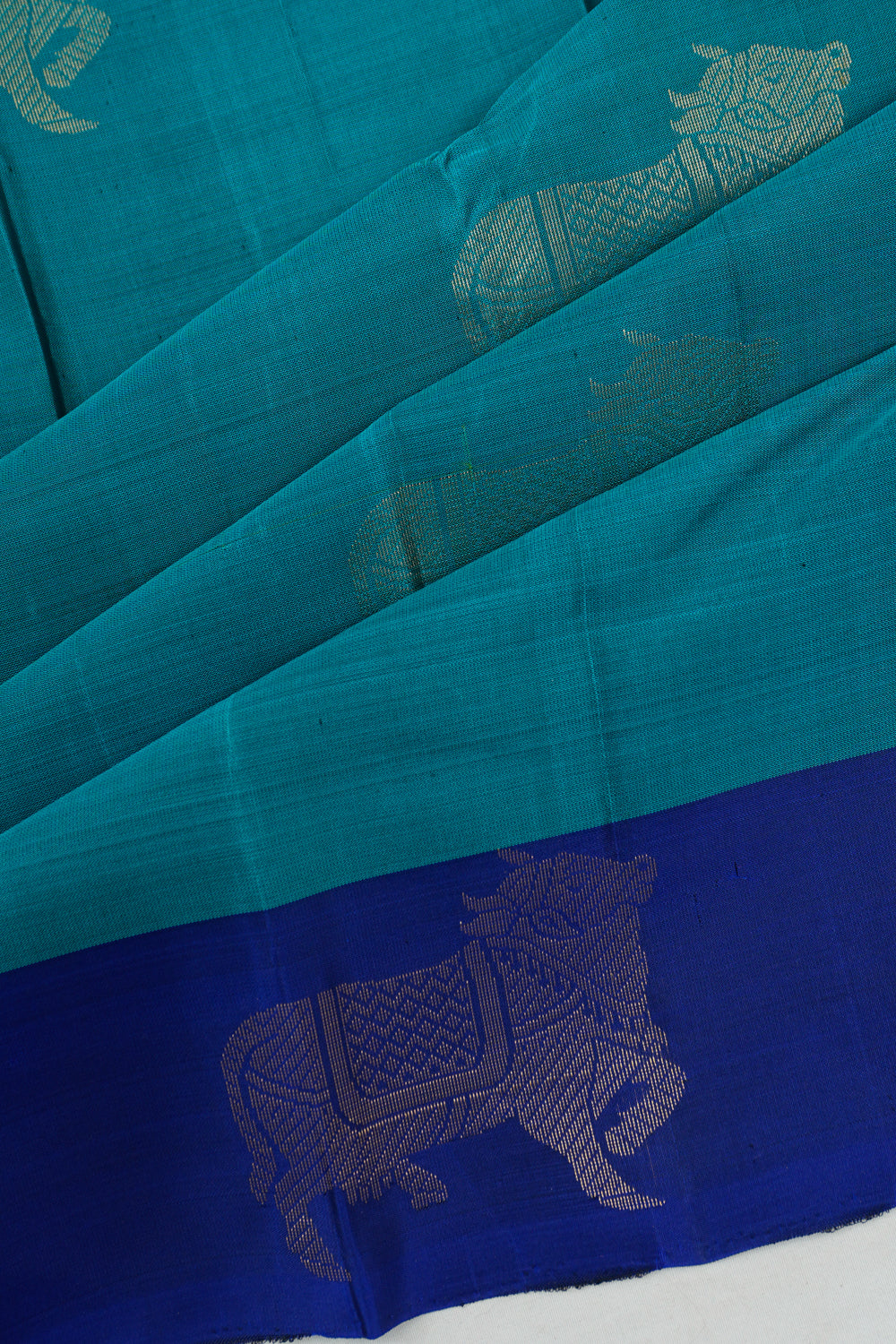 Soft Silk Butta Blue Saree