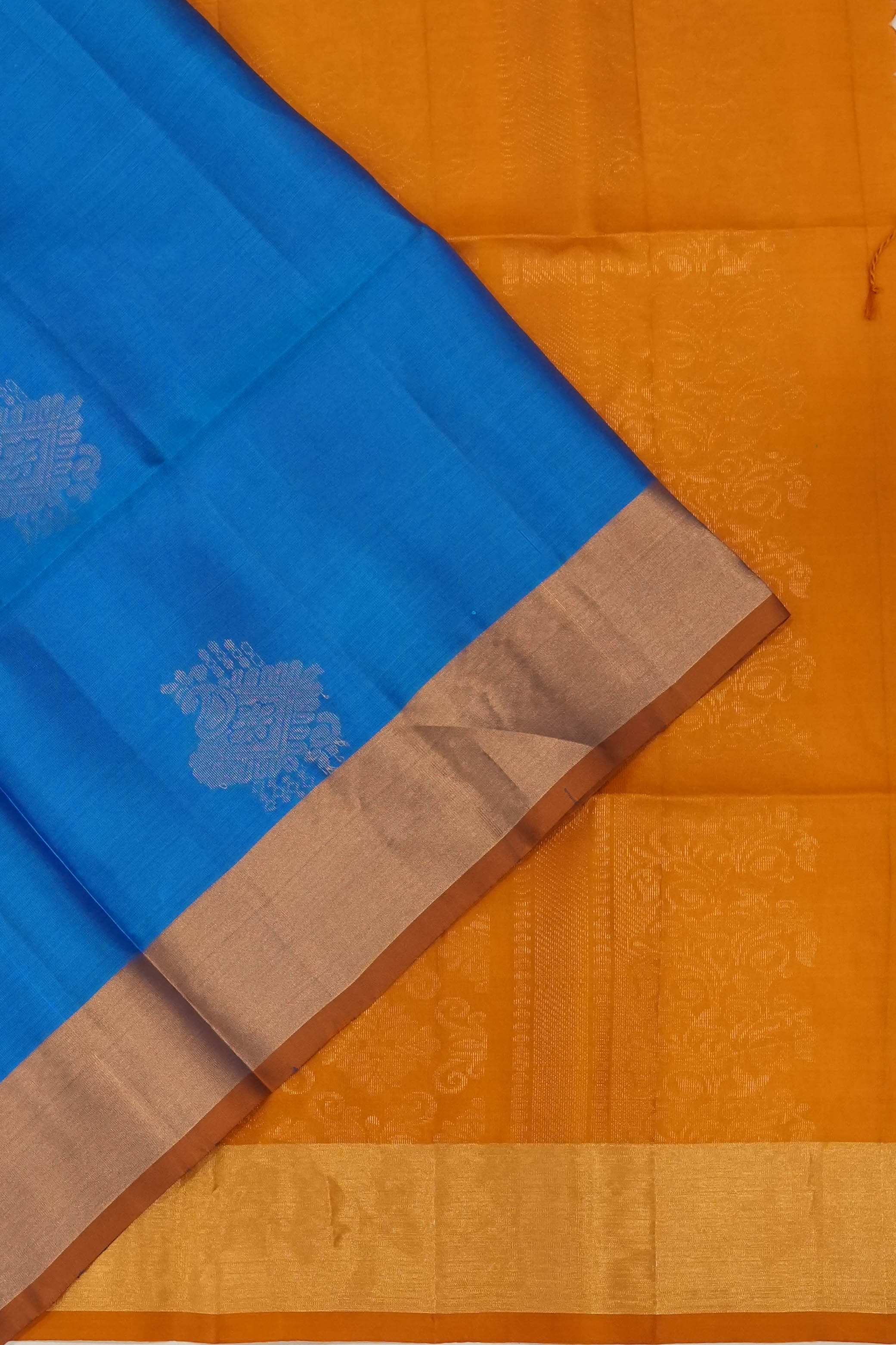 Soft Silk Butta Blue Saree