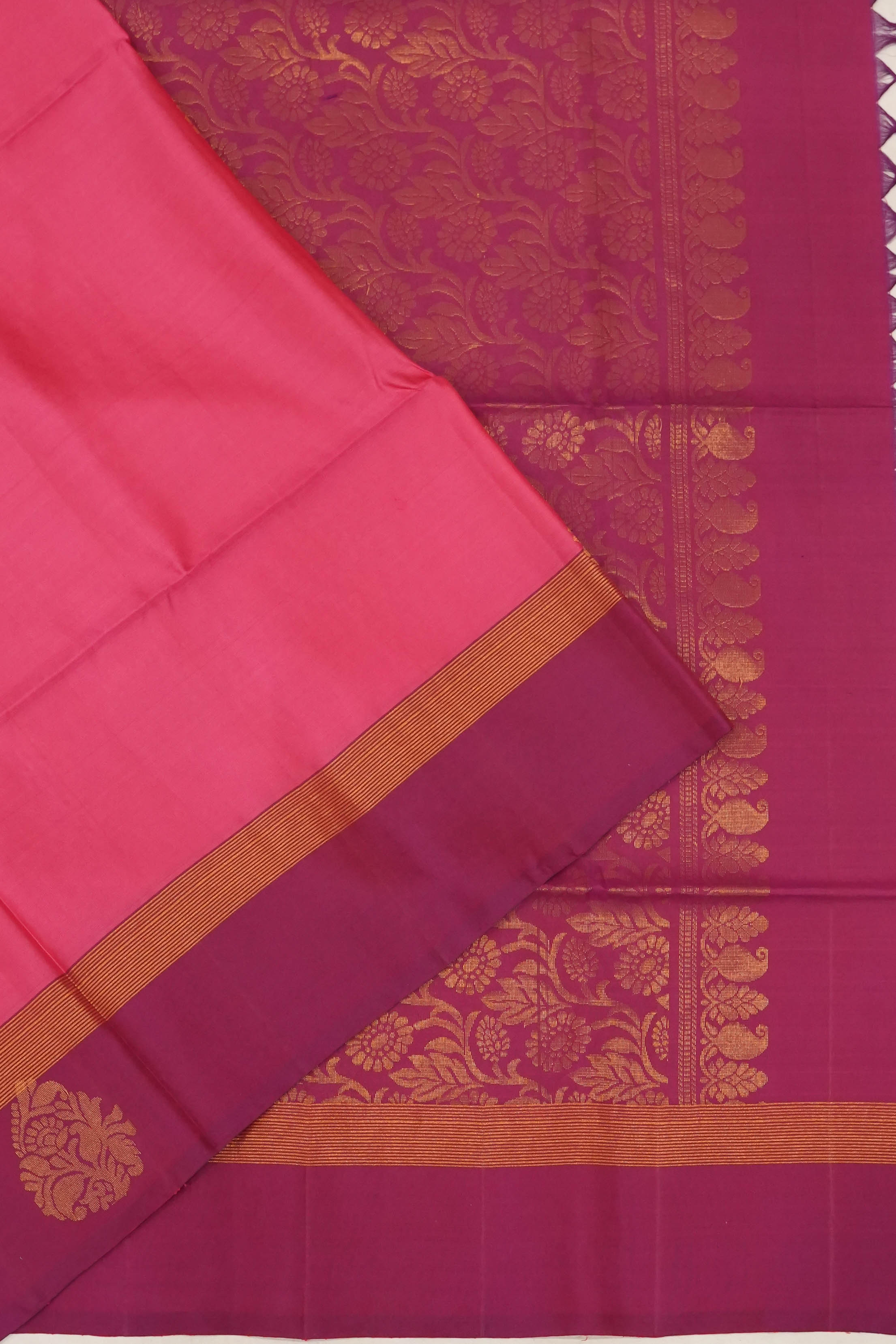 Soft Silk Butta Pink Saree