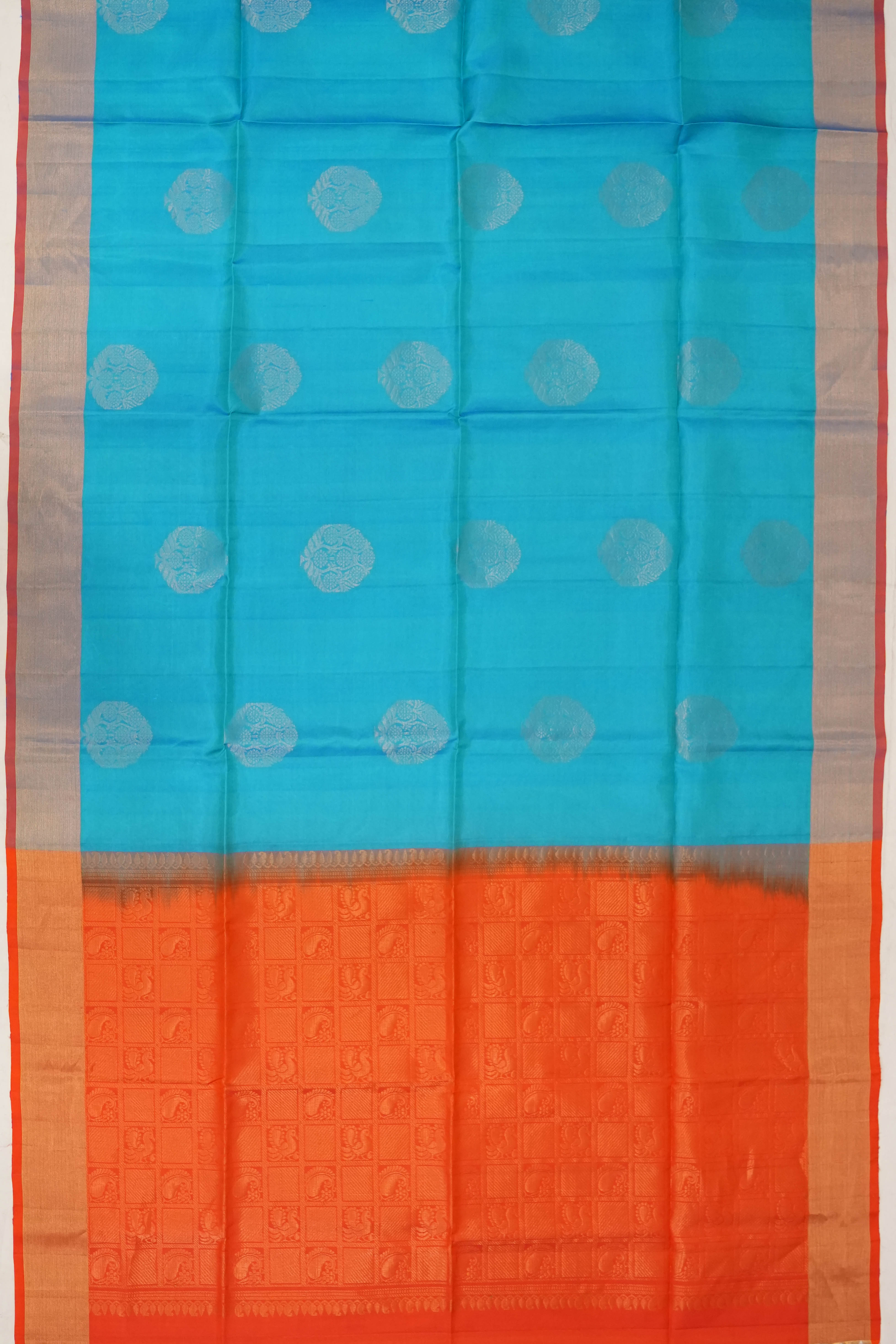 Soft Silk Butta Blue Saree