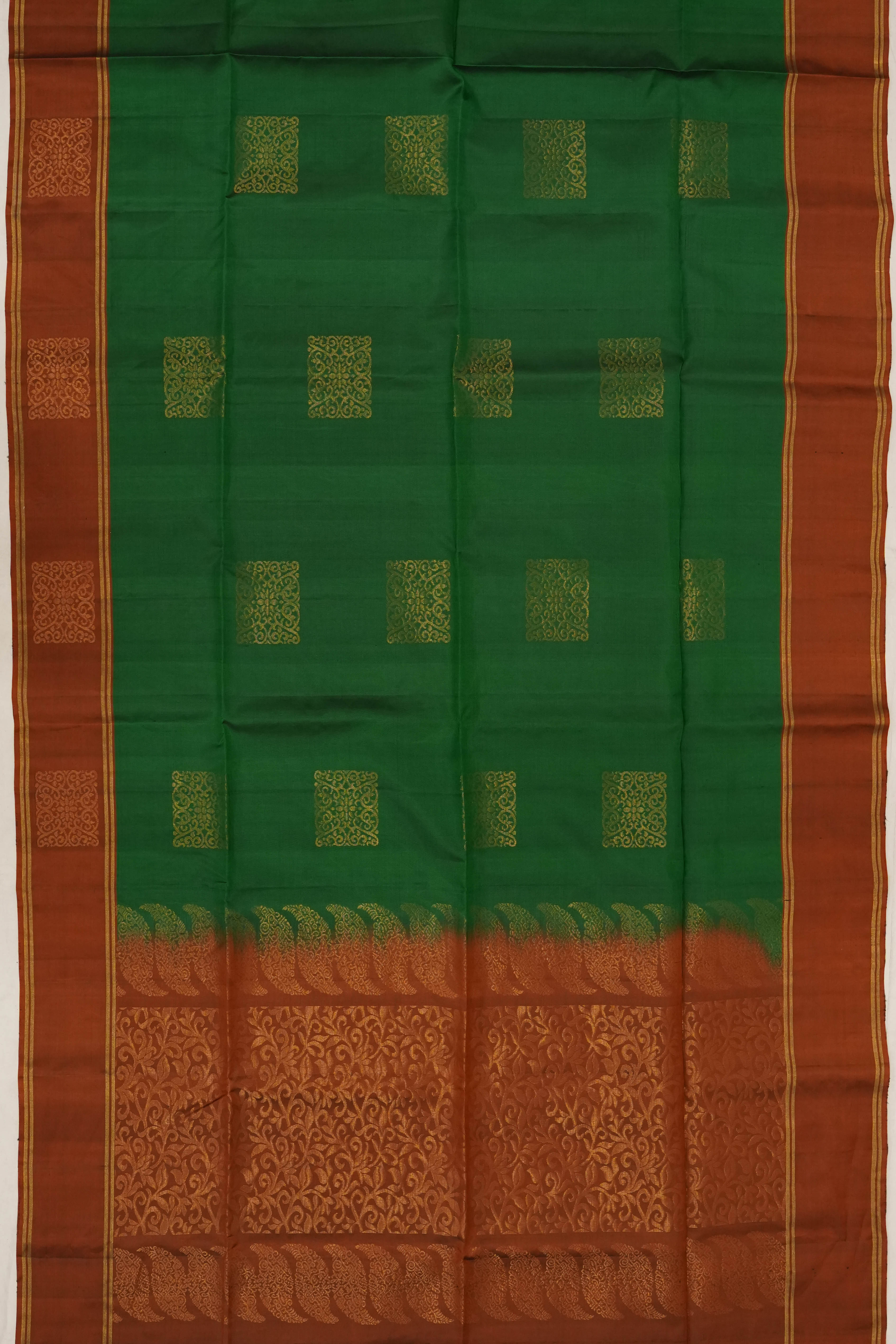 Soft Silk Butta Green Saree