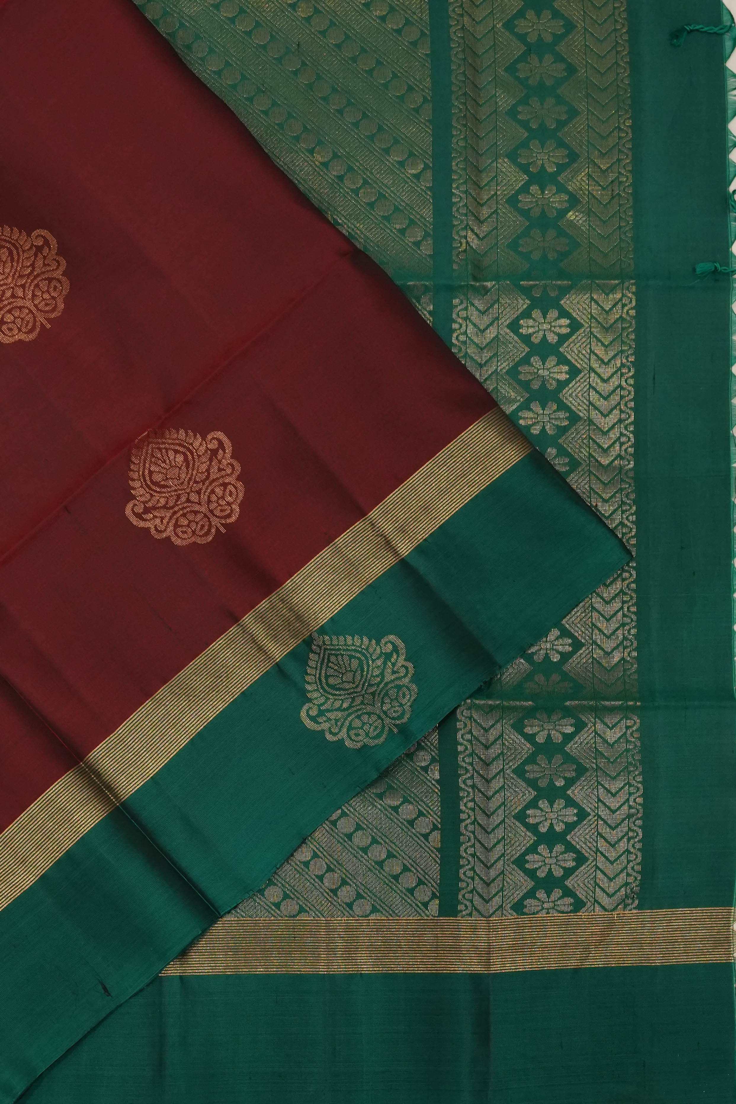 Soft Silk Butta Maroon Saree