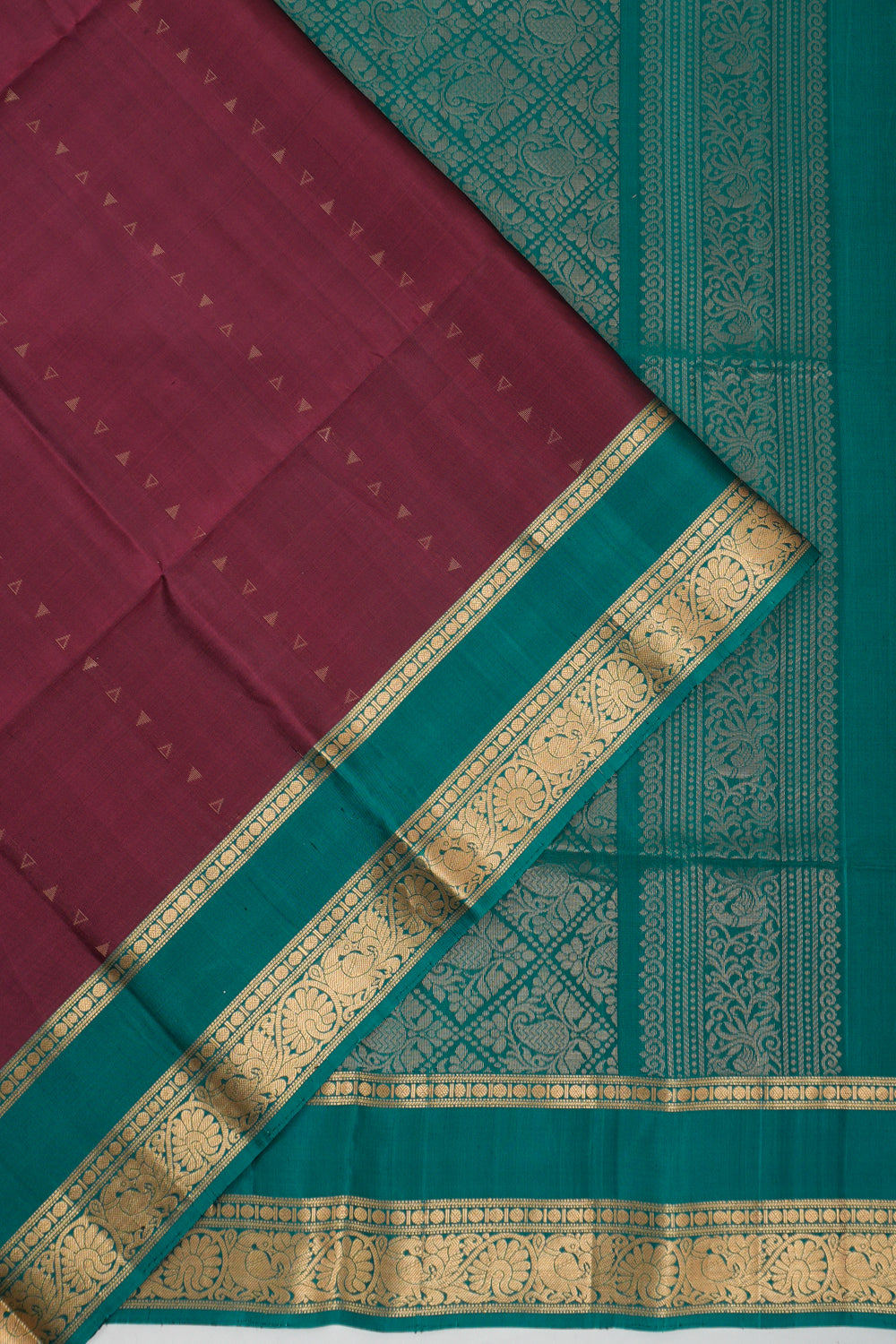 Soft Silk Brocade Maroon Saree