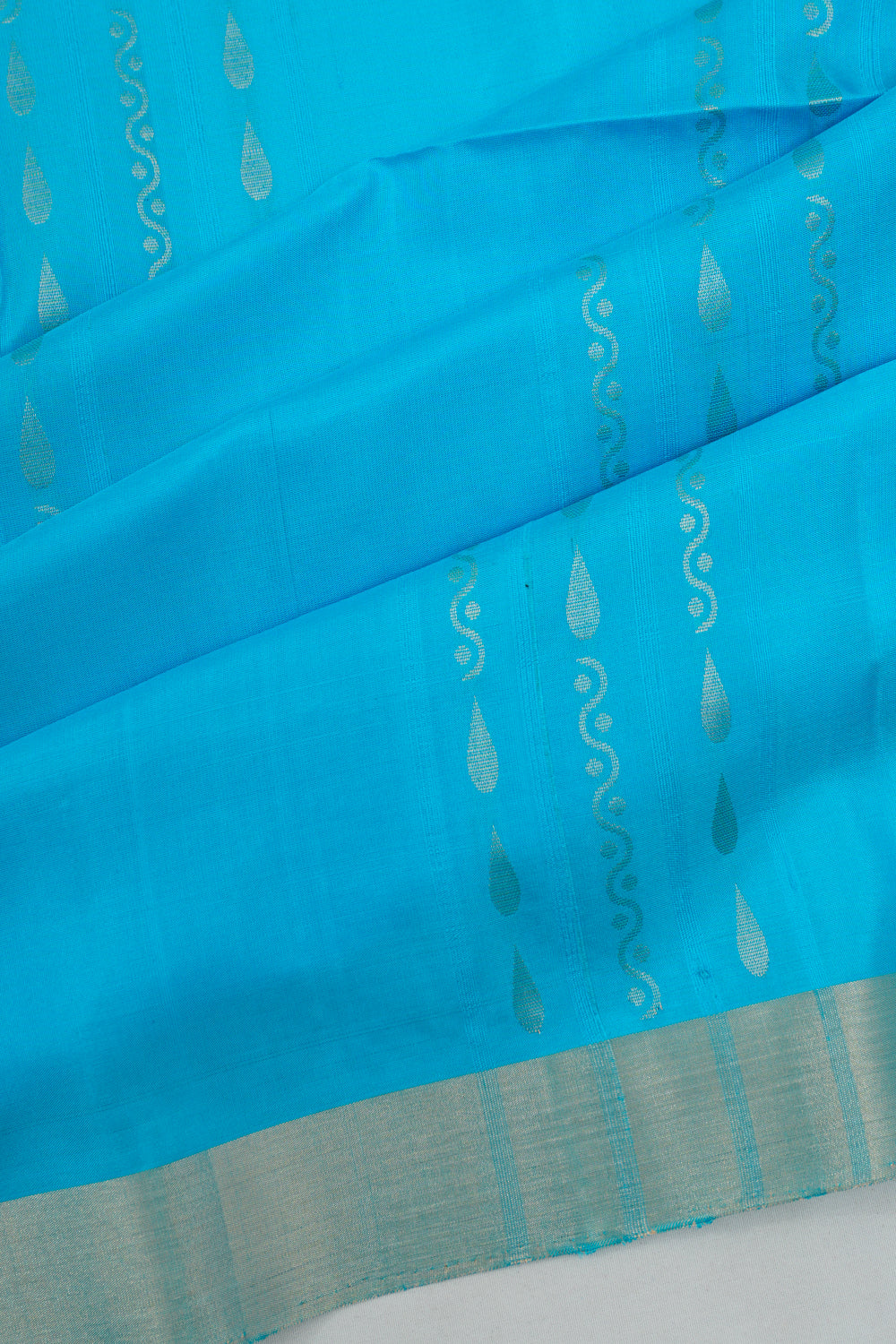 Soft Silk Butta Sky Blue Saree