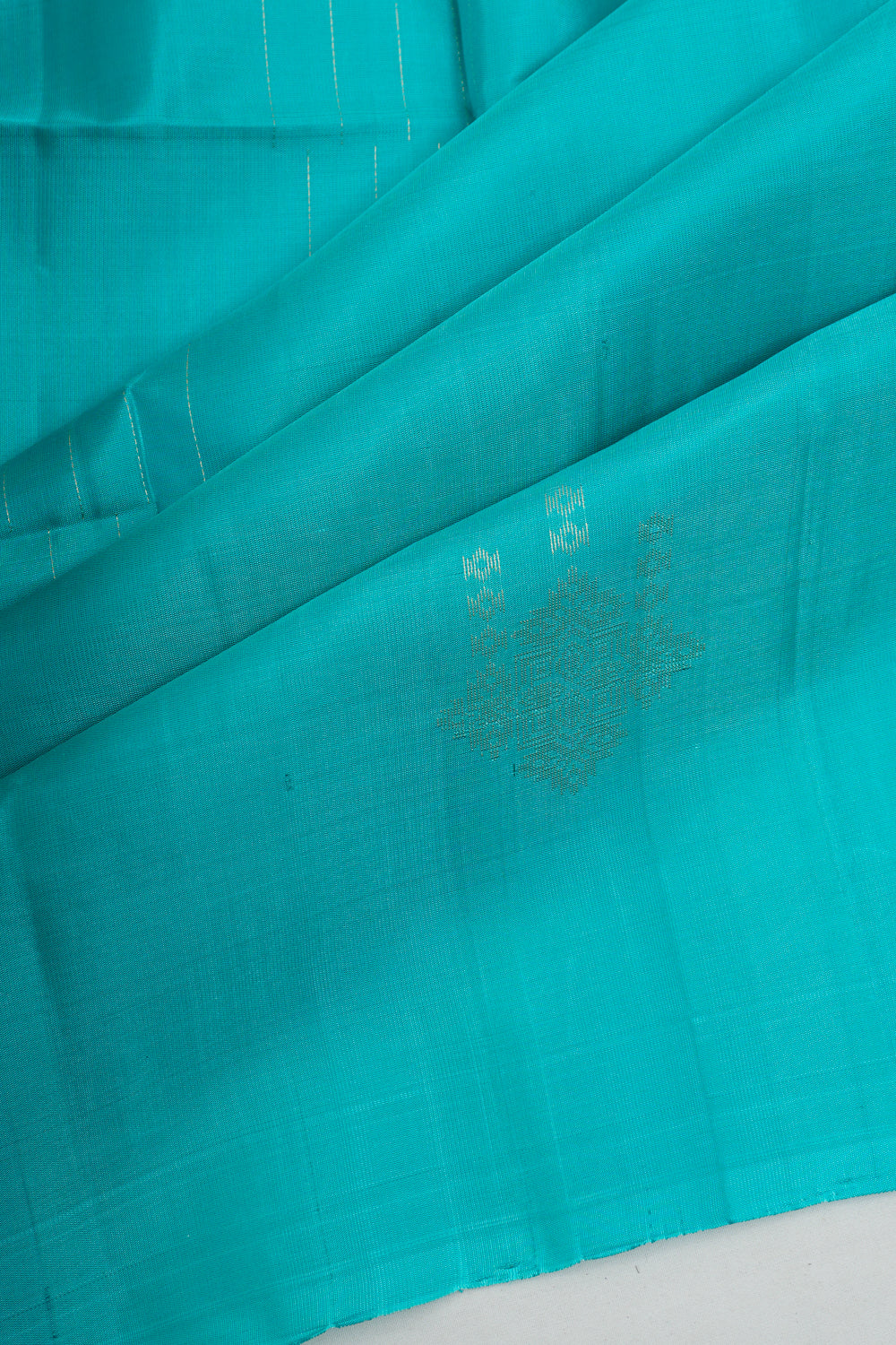 Soft Silk Butta Sky Blue Saree