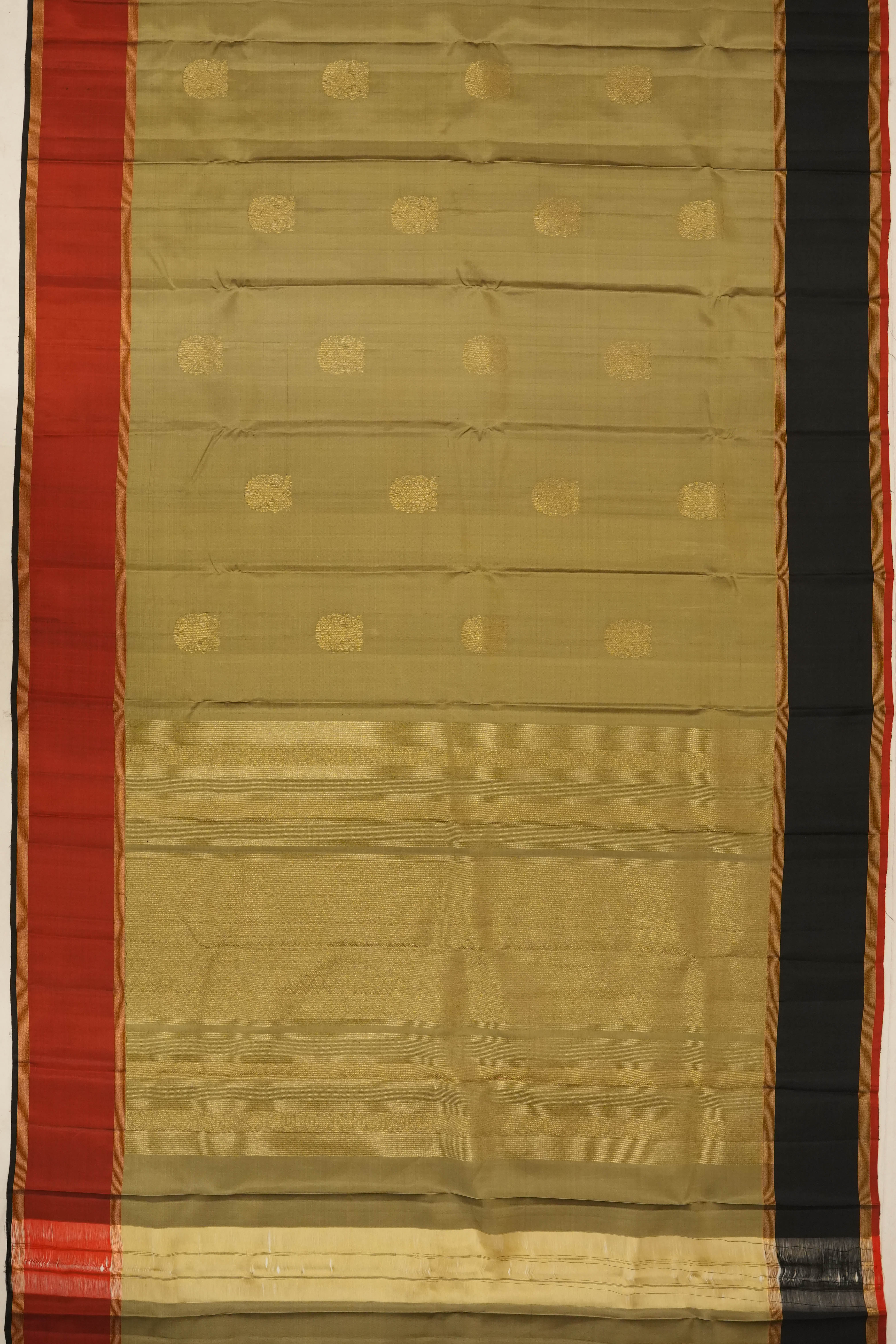 Soft Silk Butta Green Saree