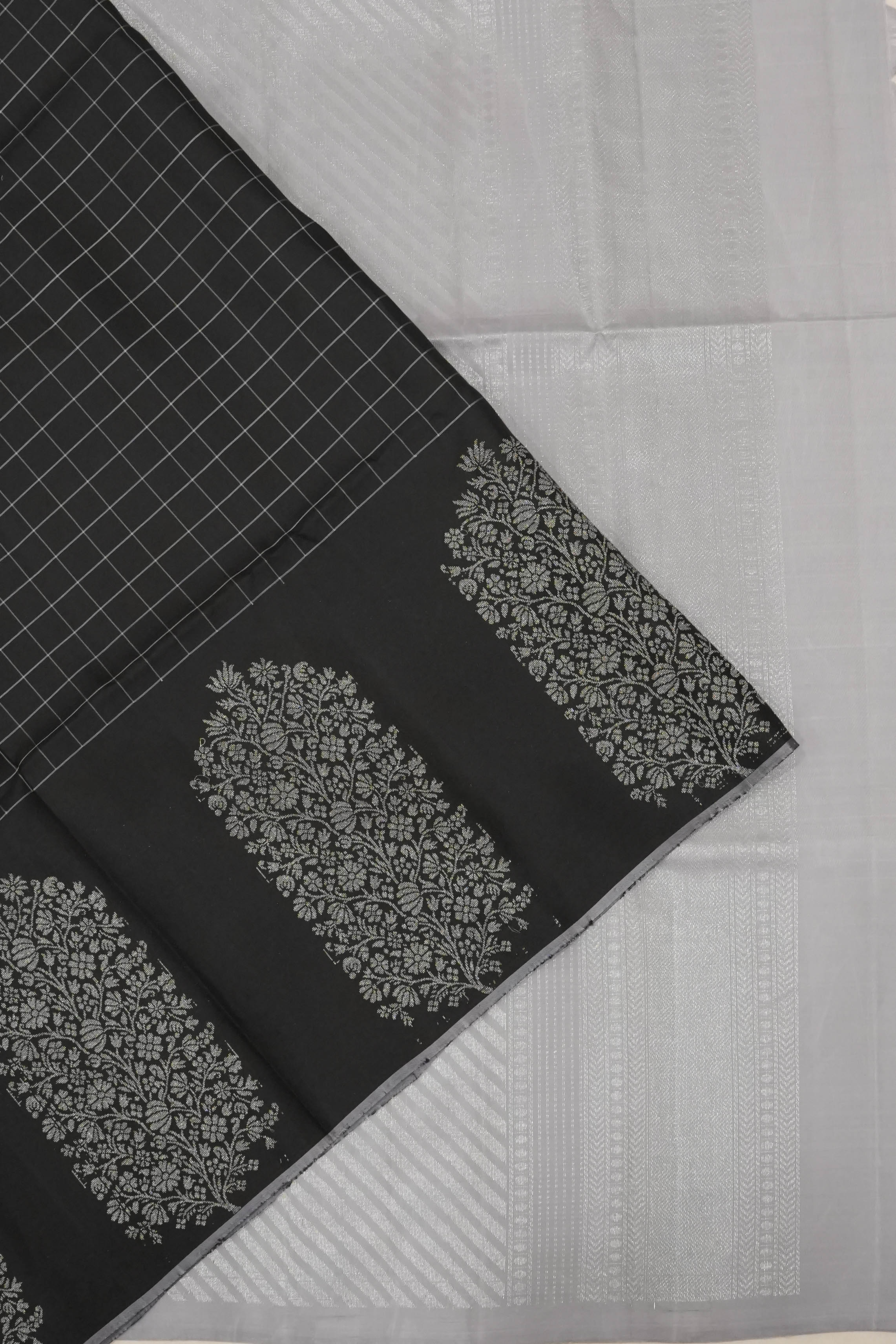 Soft Silk Brocade Black Saree