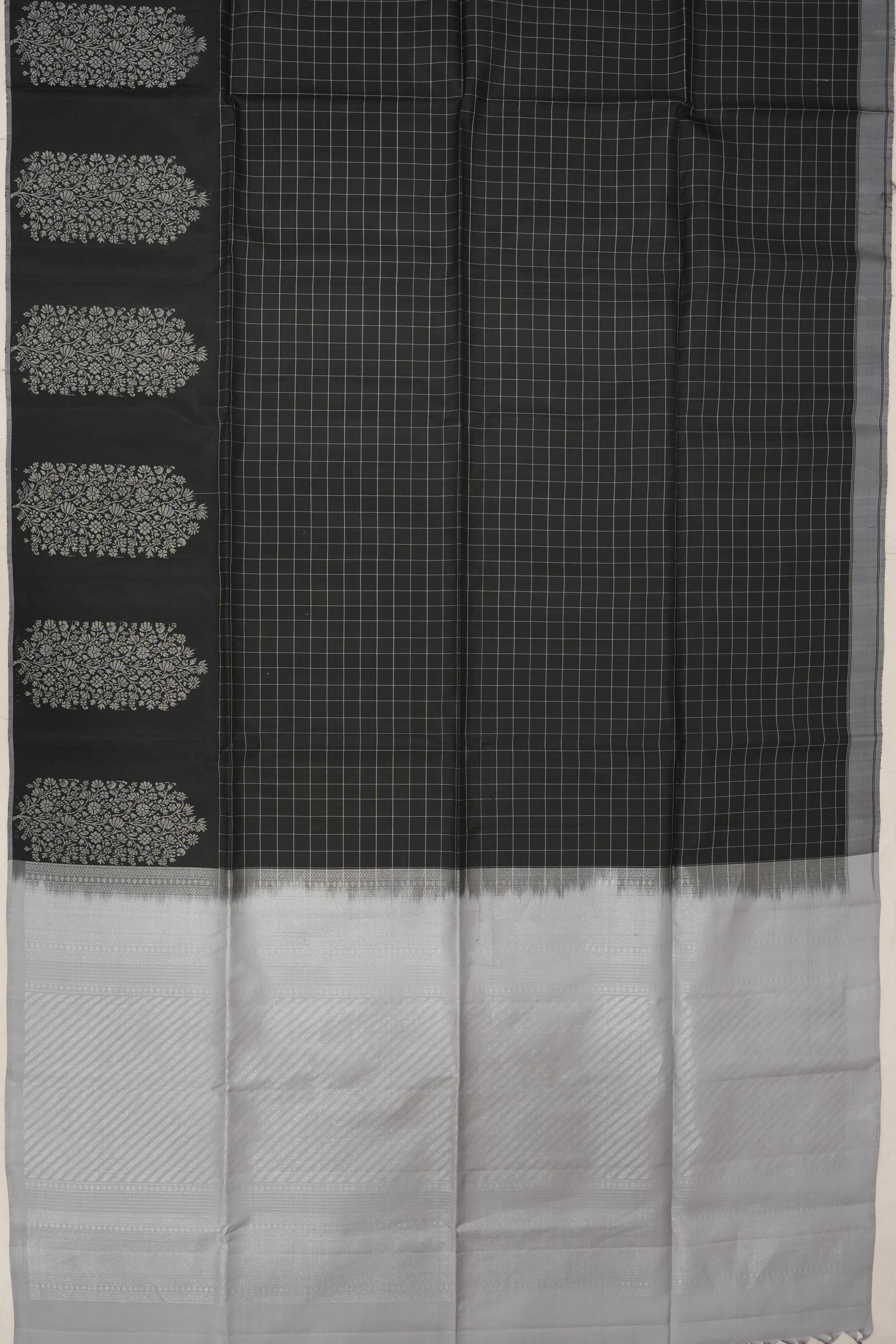 Soft Silk Brocade Black Saree