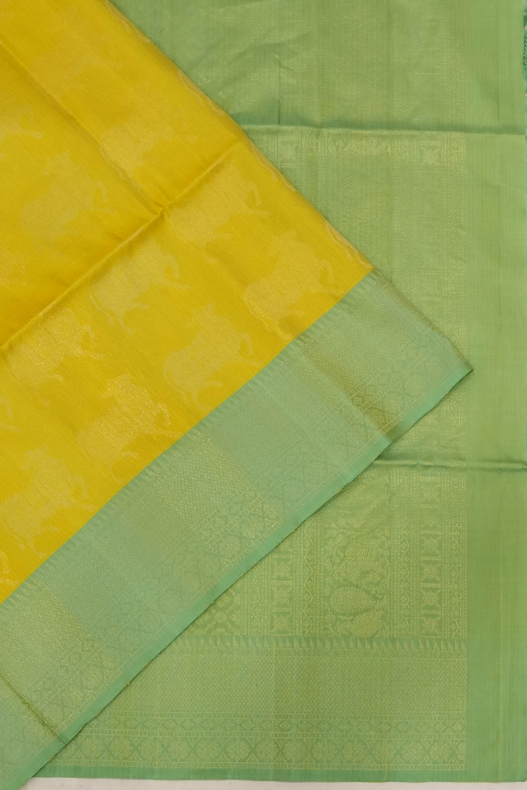 Soft Silk Butta Yellow Saree