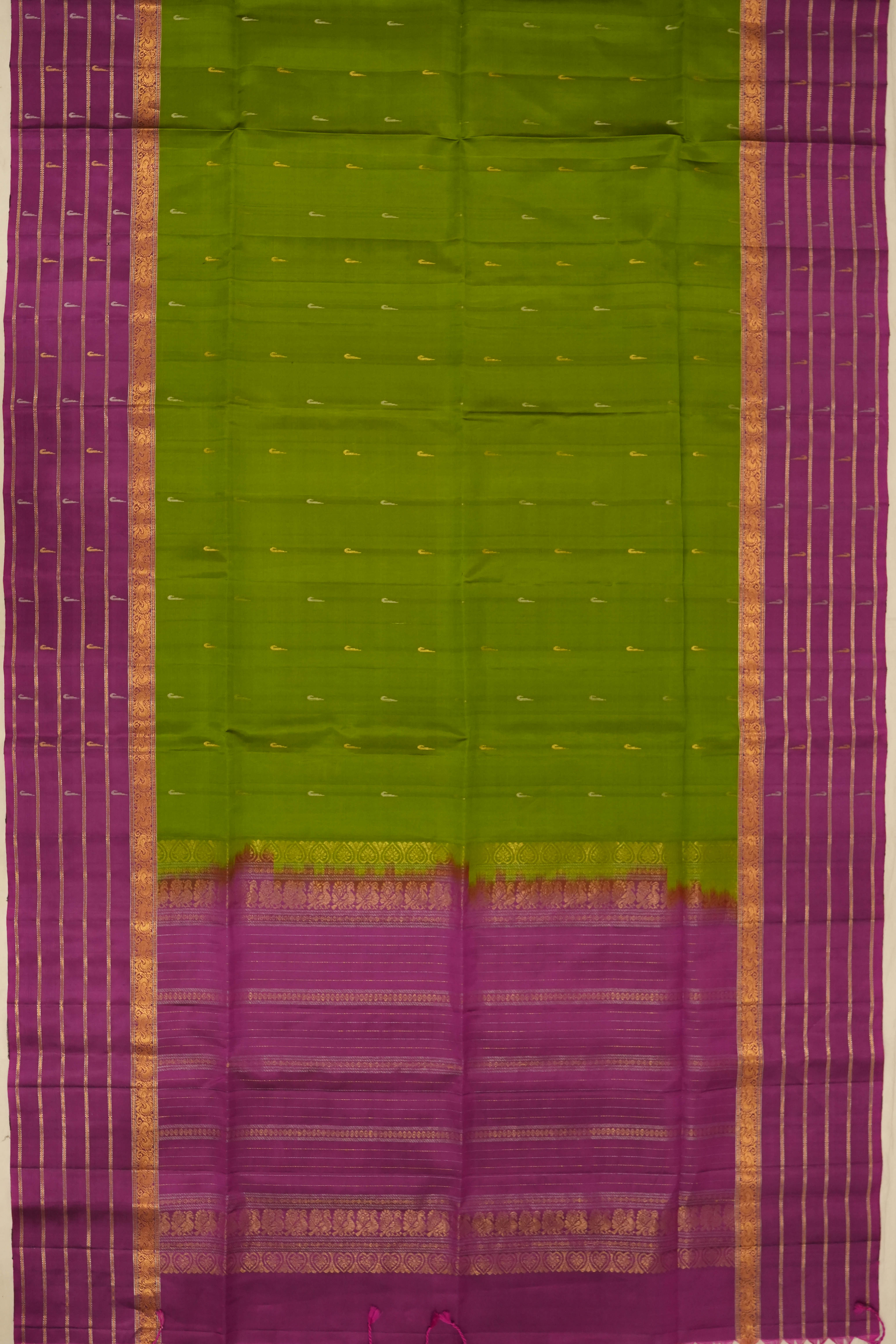 Soft Silk Butta Green Saree