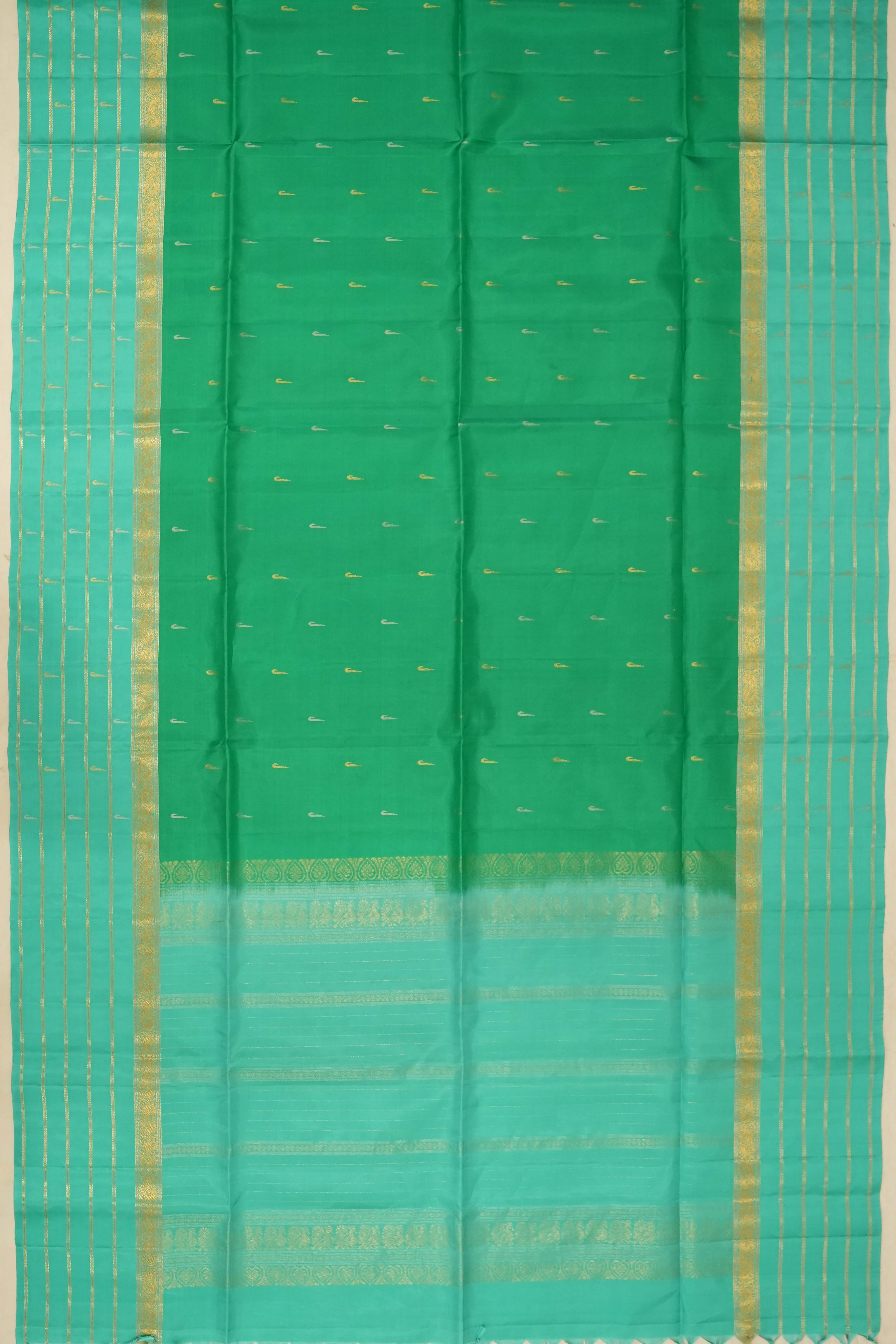 Soft Silk Butta Green Saree