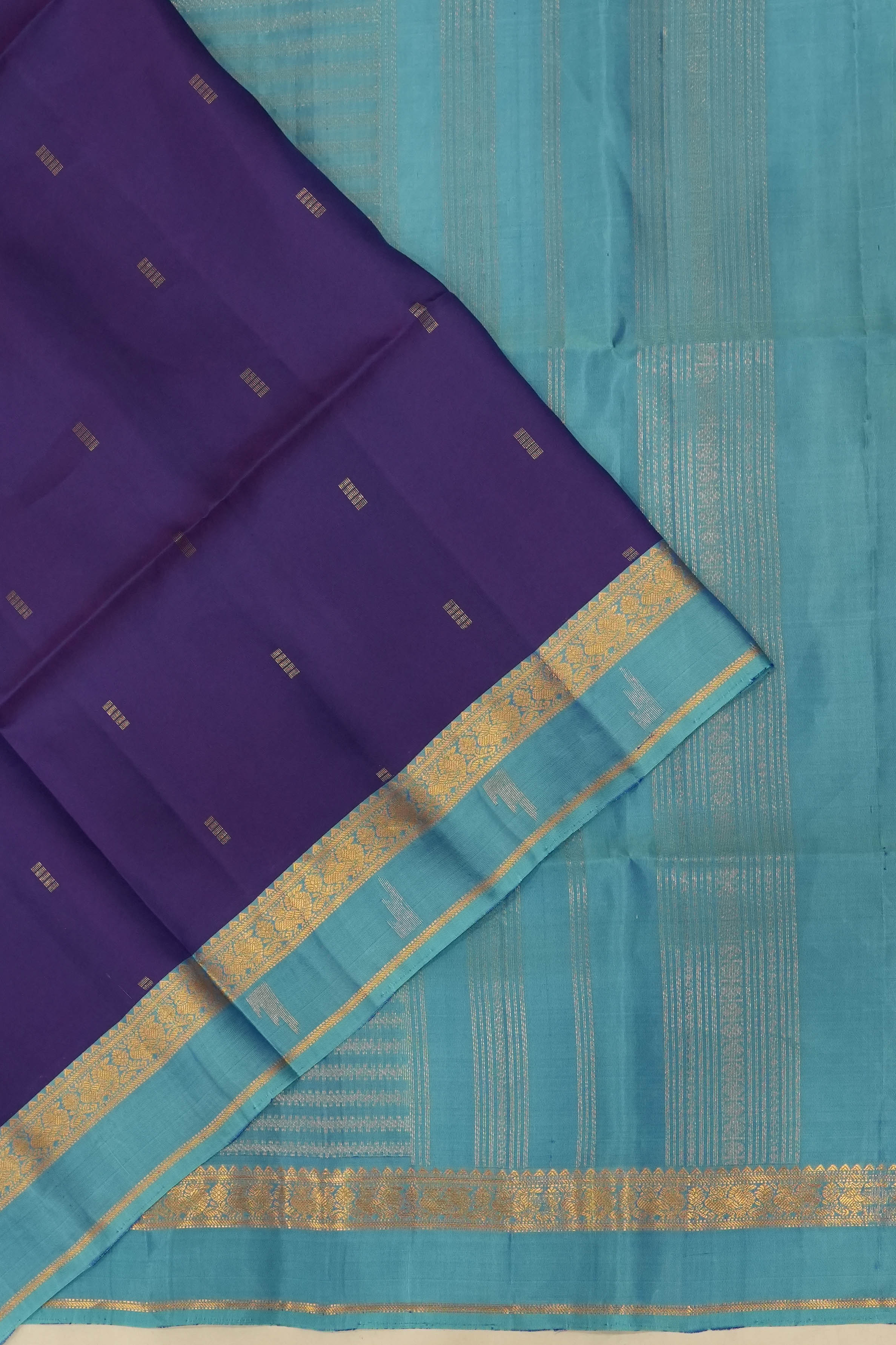 Soft Silk Butta Violet Saree