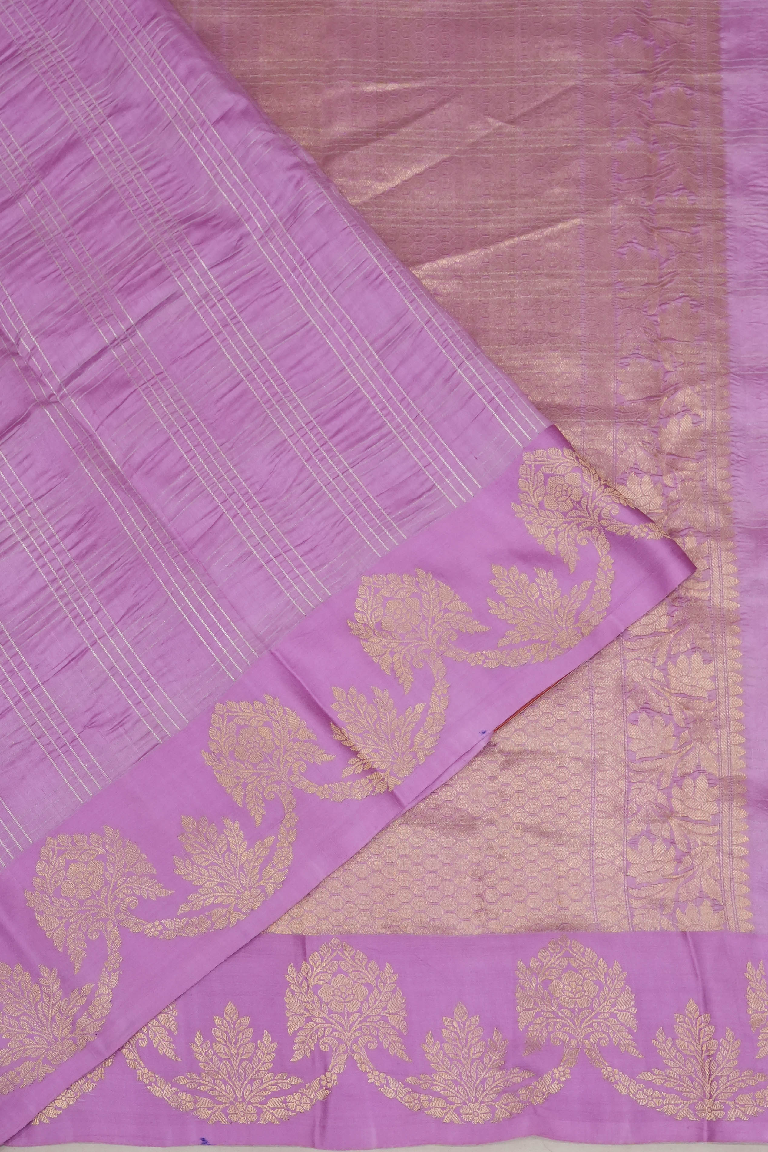 Vaanya Banaras Silk Checks Pink Saree