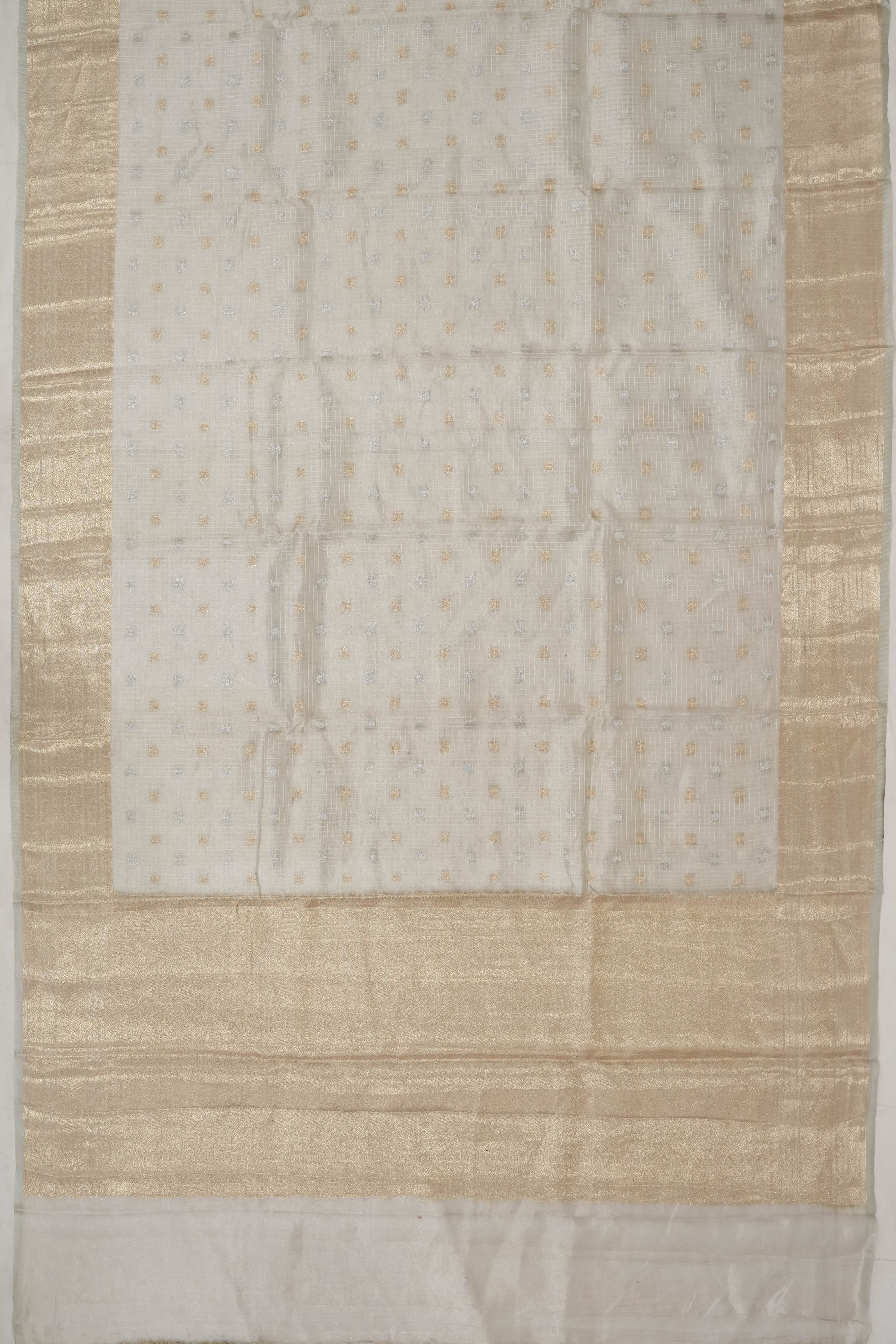 Organza Tissue Brocade Blue Saree