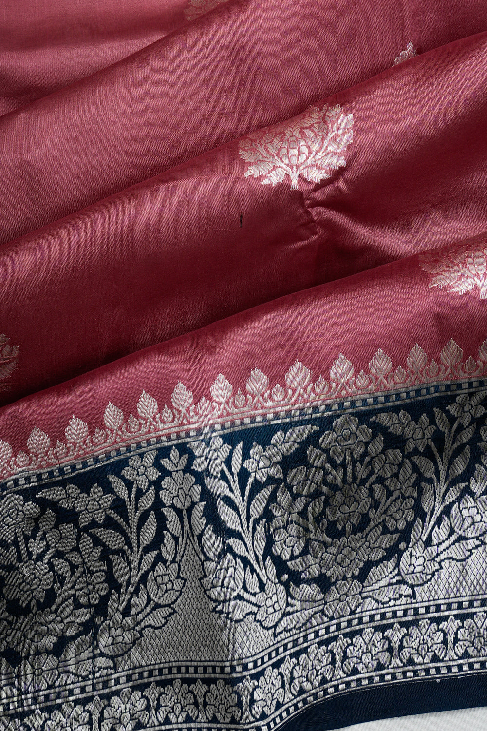 Vaanya Banaras Silk Butta Pink Saree