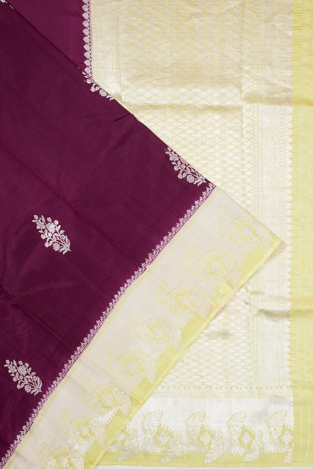 Vaanya Banaras Silk Butta Purple Saree