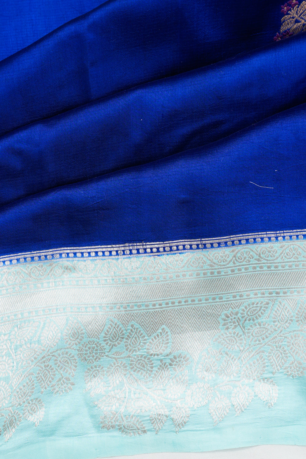 Vaanya Banaras Silk Butta Royal Blue Saree