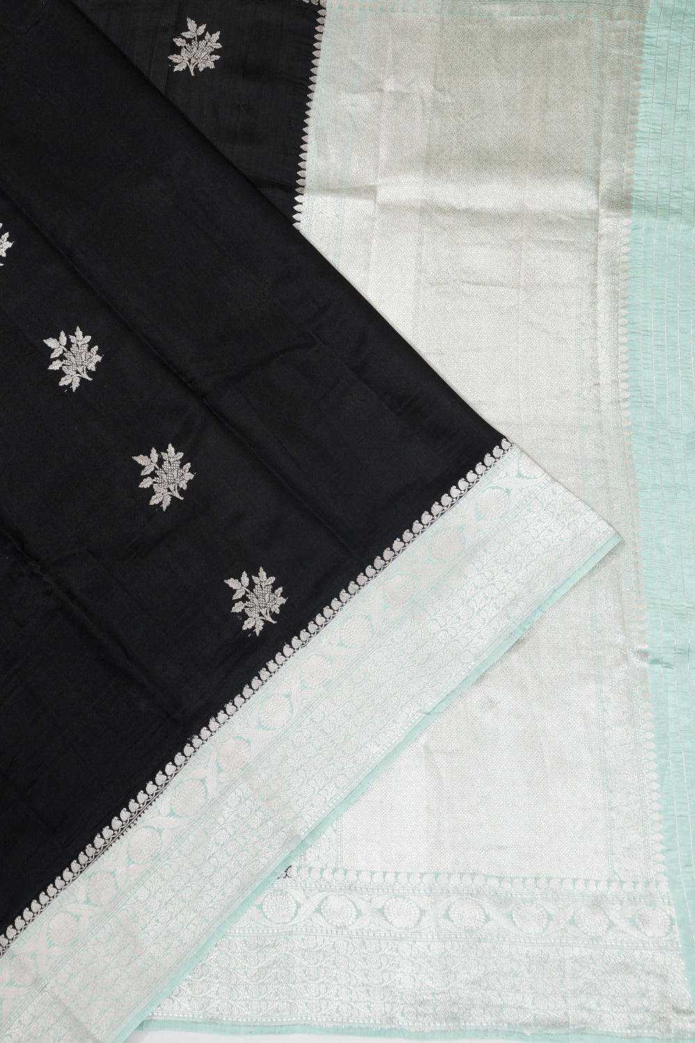 Vaanya Banaras Silk Butta Black Saree