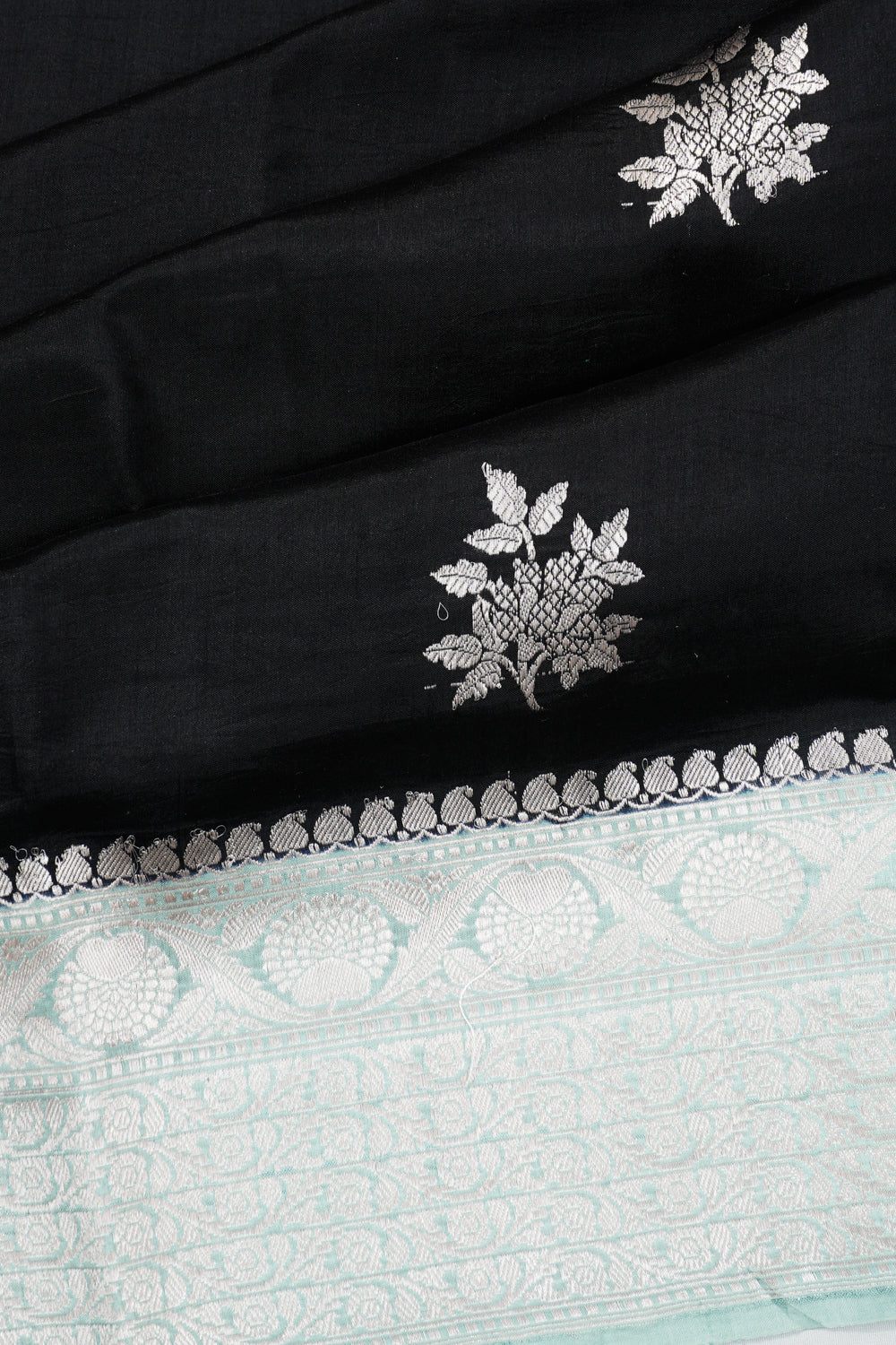 Vaanya Banaras Silk Butta Black Saree