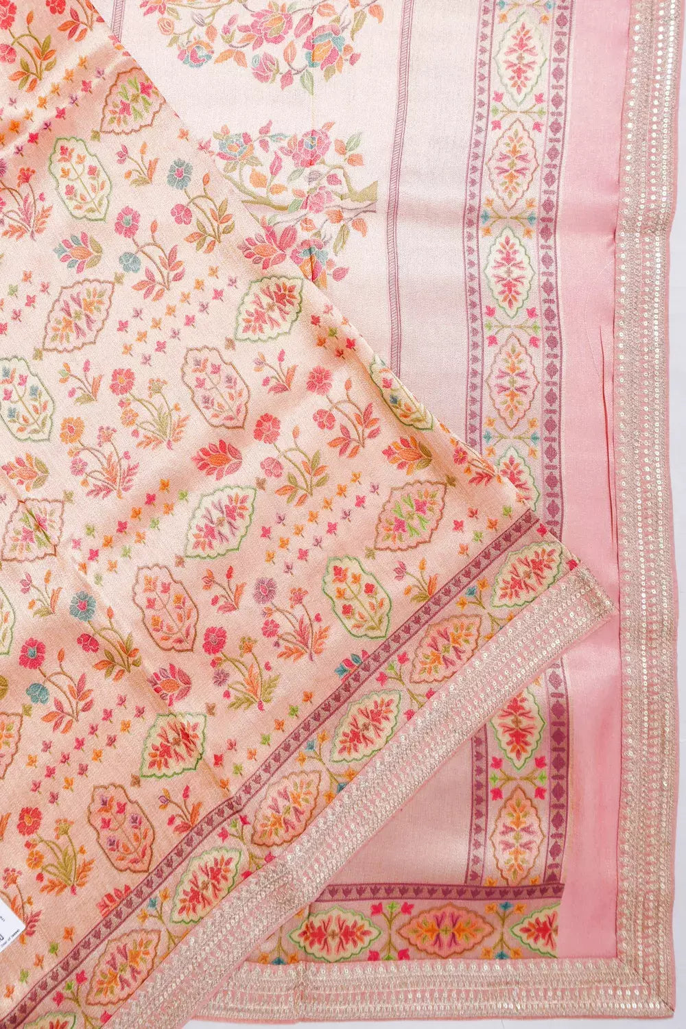 Organza Tissue Brocade Gold Saree
