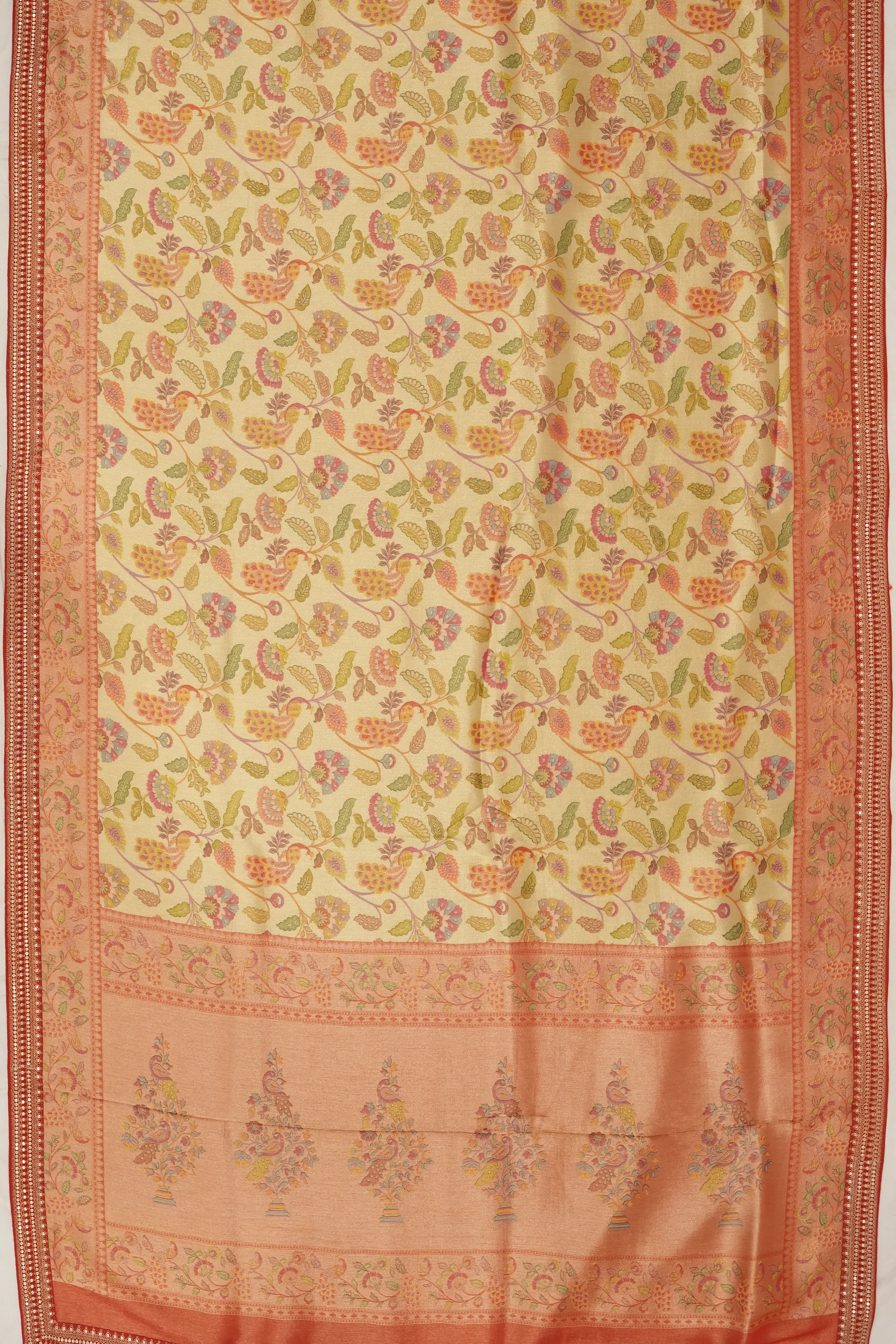 Soft Silk Tissue Brocade Gold Saree