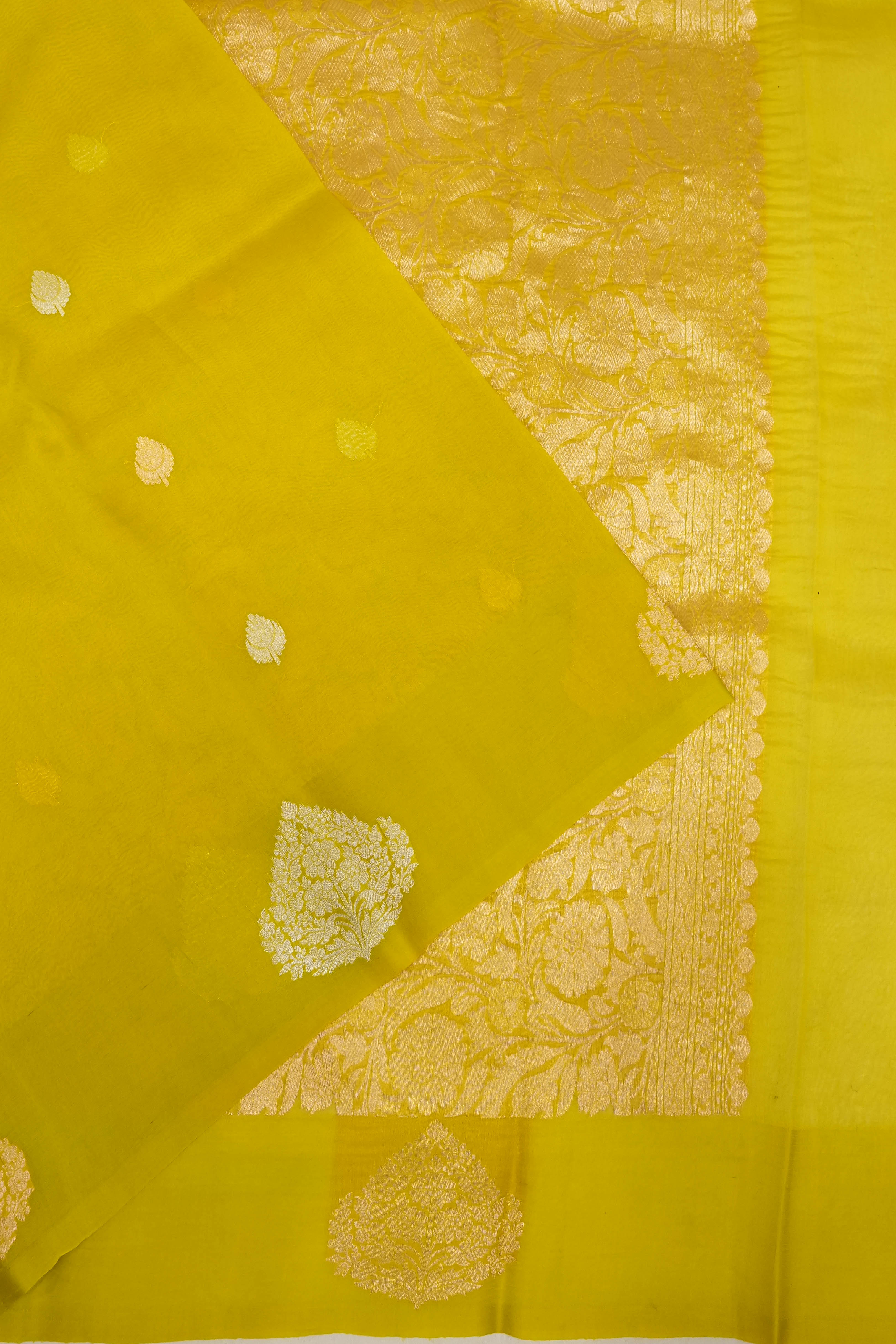 Organza Butta Green Saree