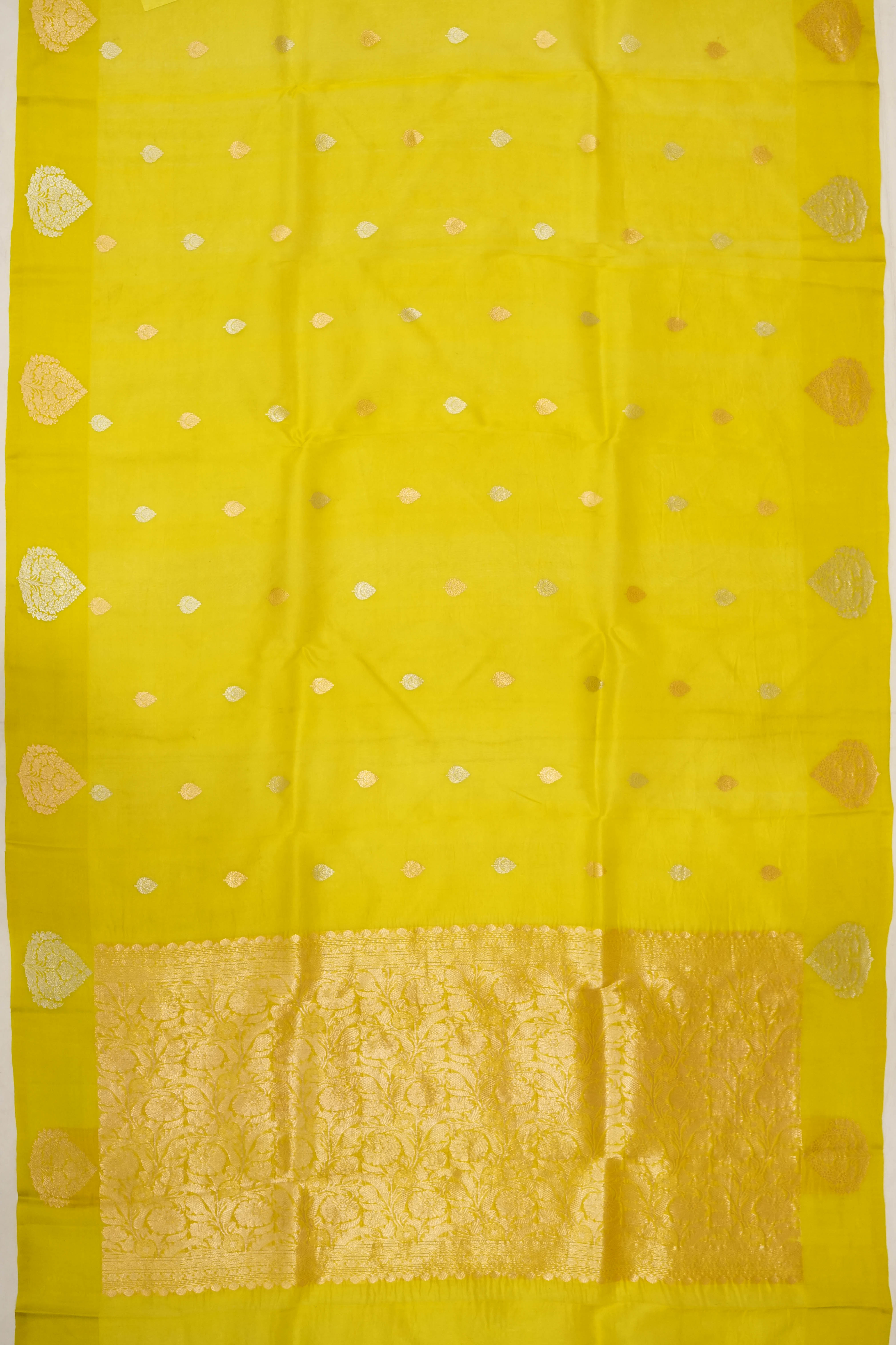 Organza Butta Green Saree