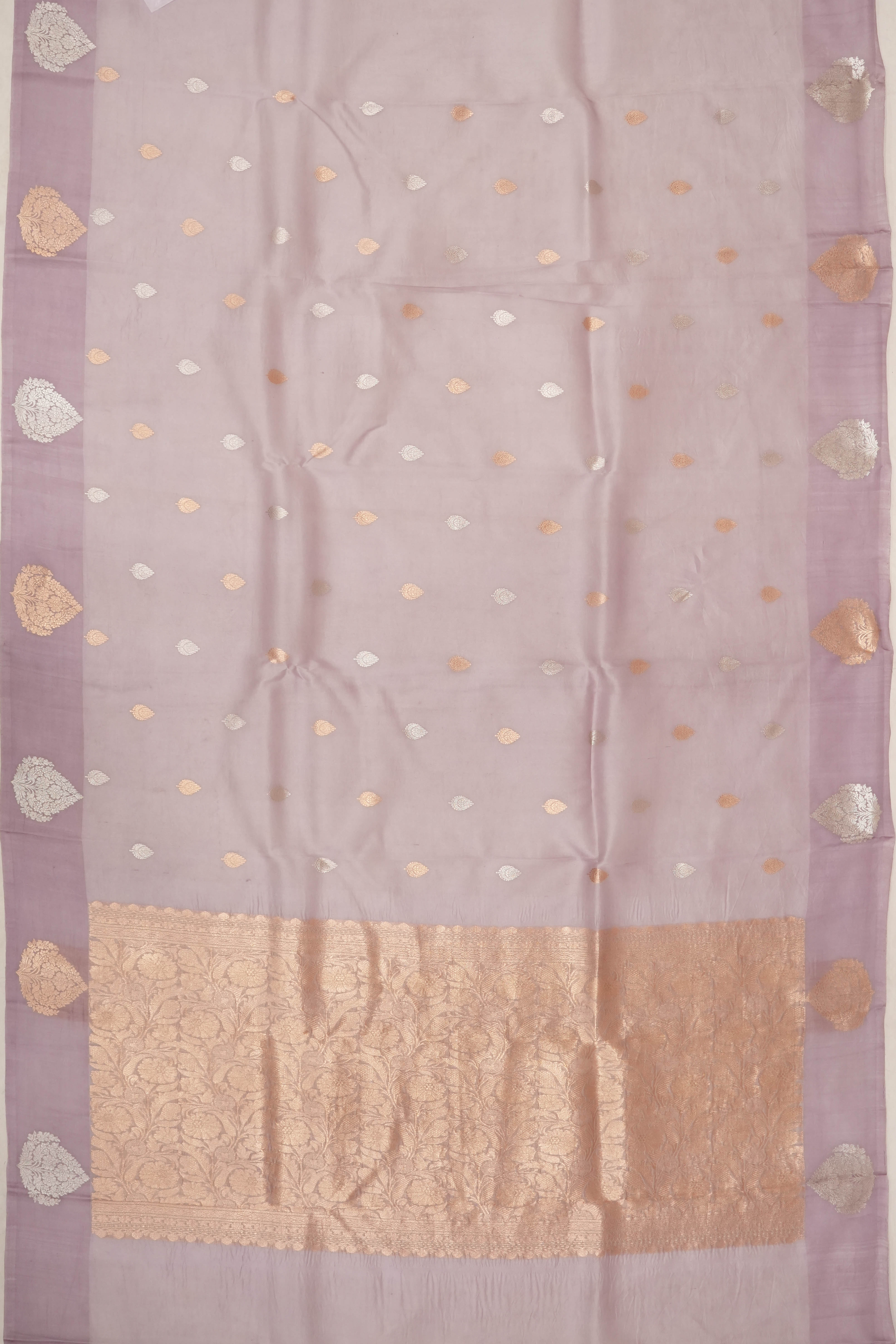 Organza Butta Lilac Saree