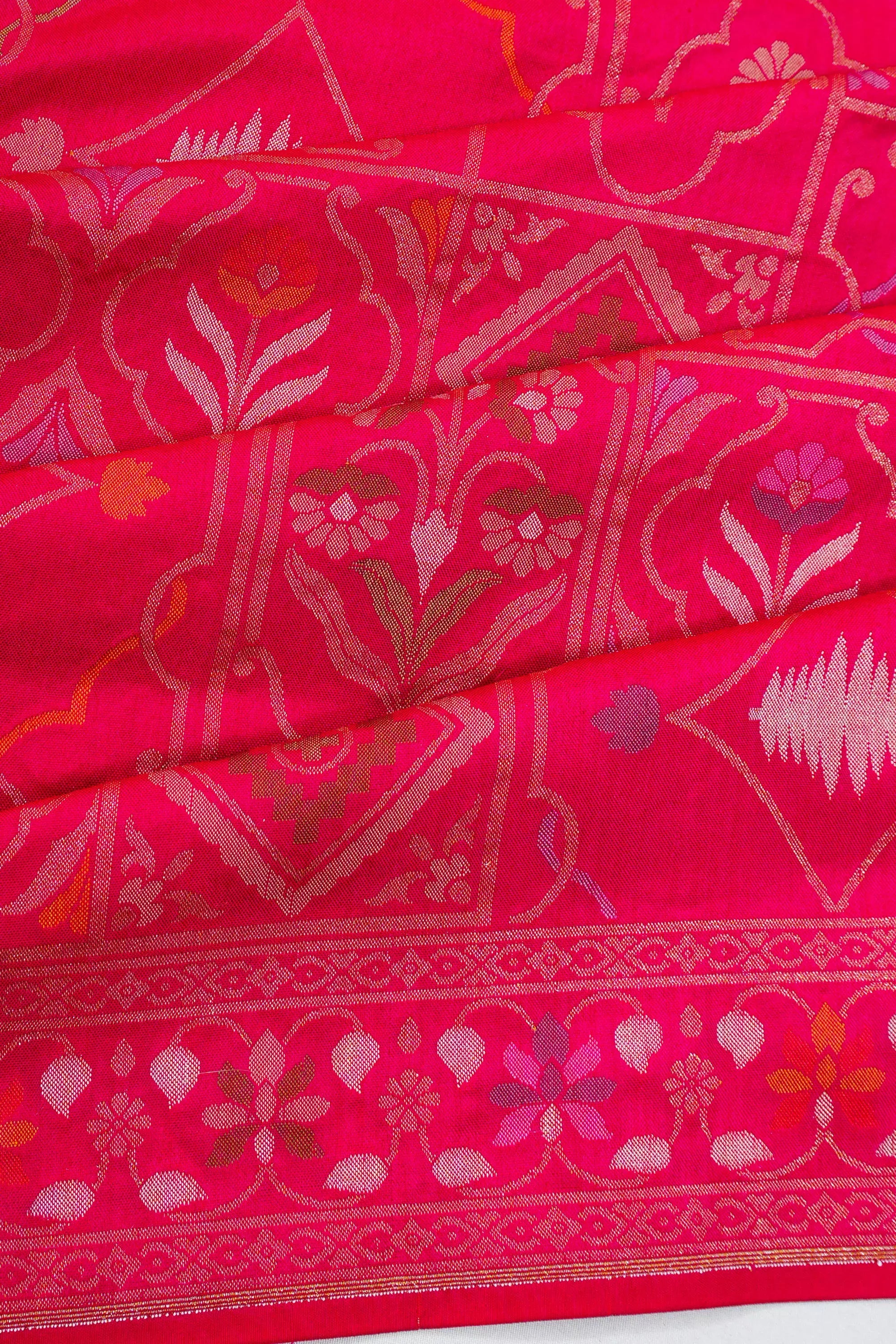 Banarasi Silk Brocade Red Saree