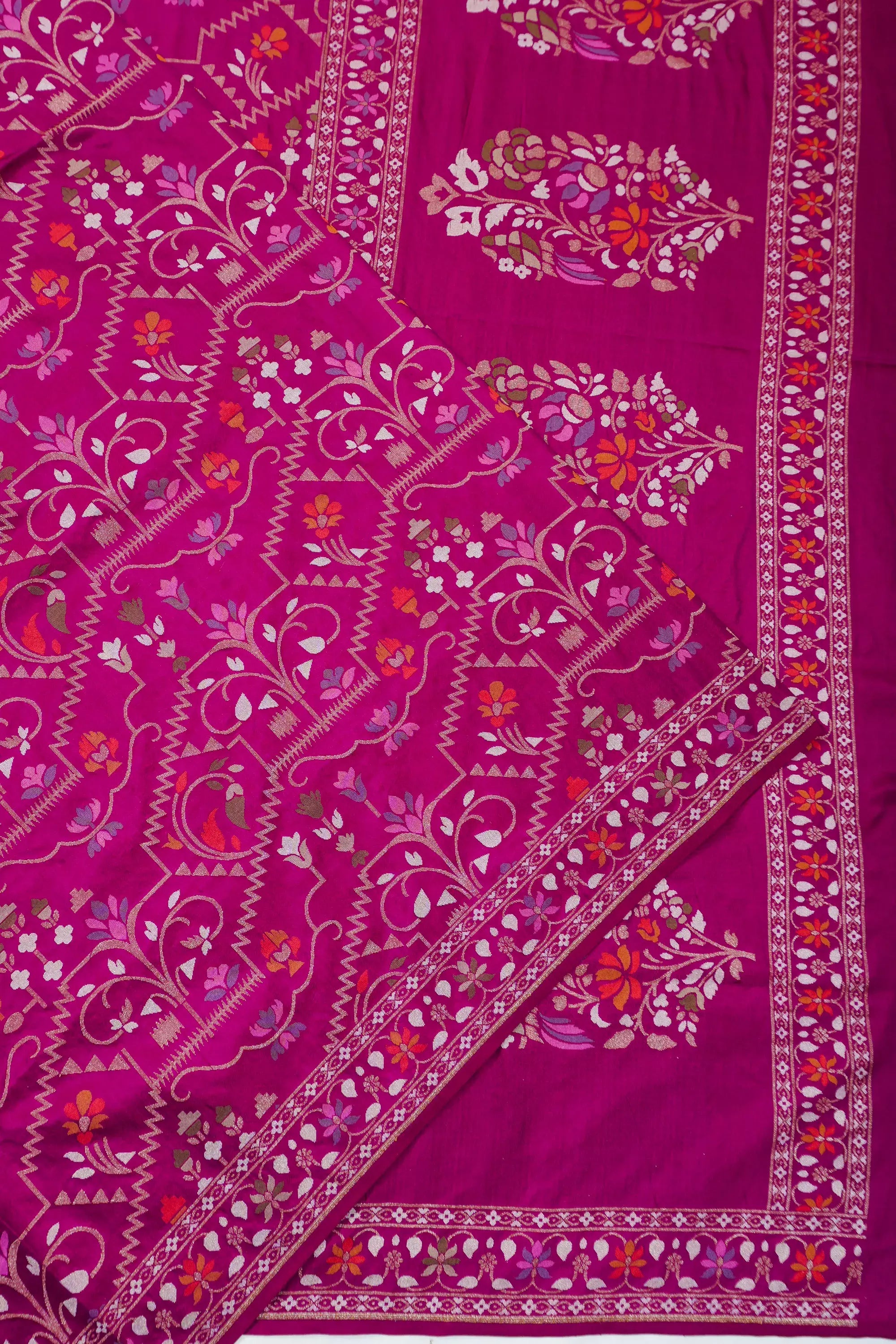 Banarasi Silk Brocade Purple Saree