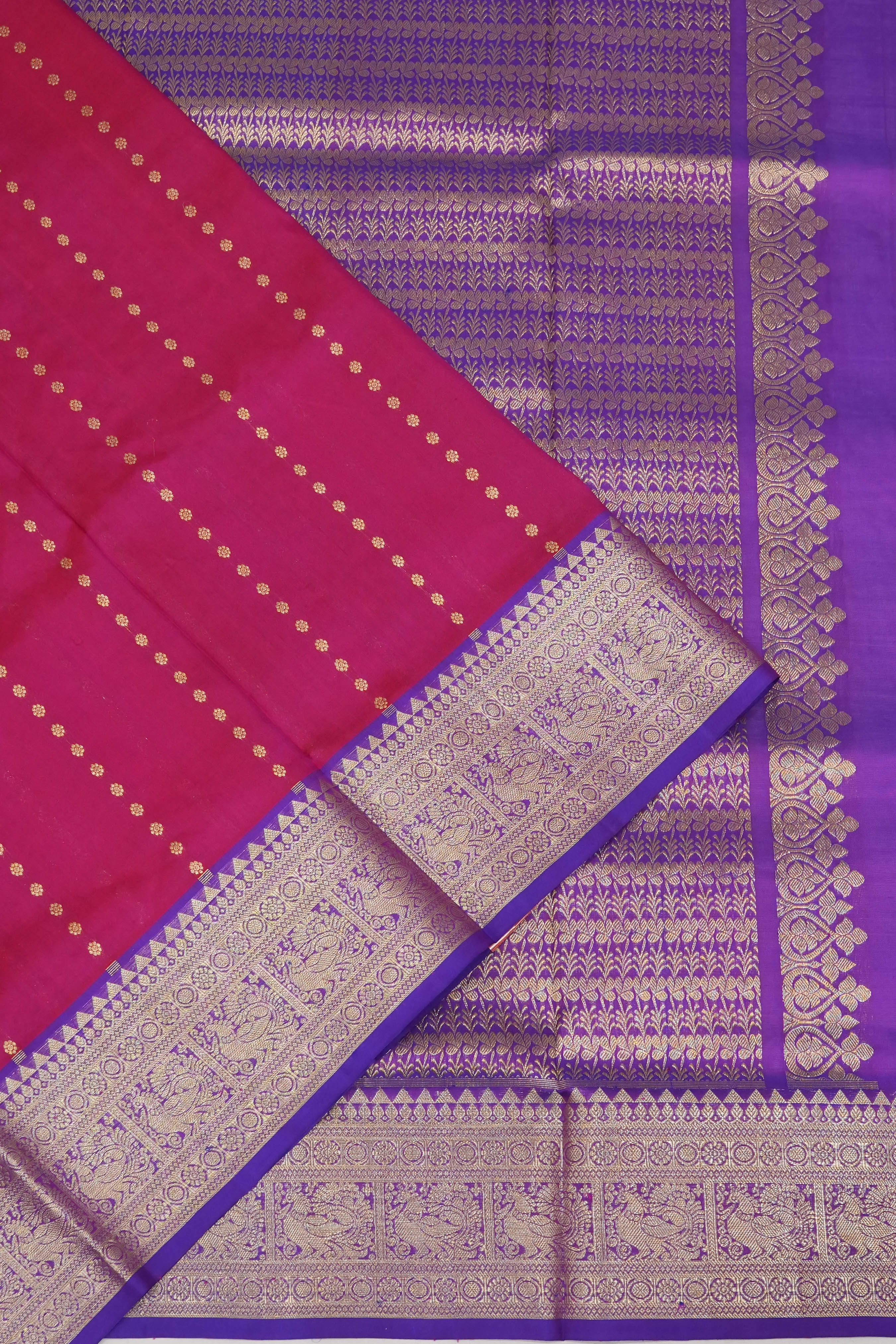 Venkatagiri Silk Brocade Pink Saree