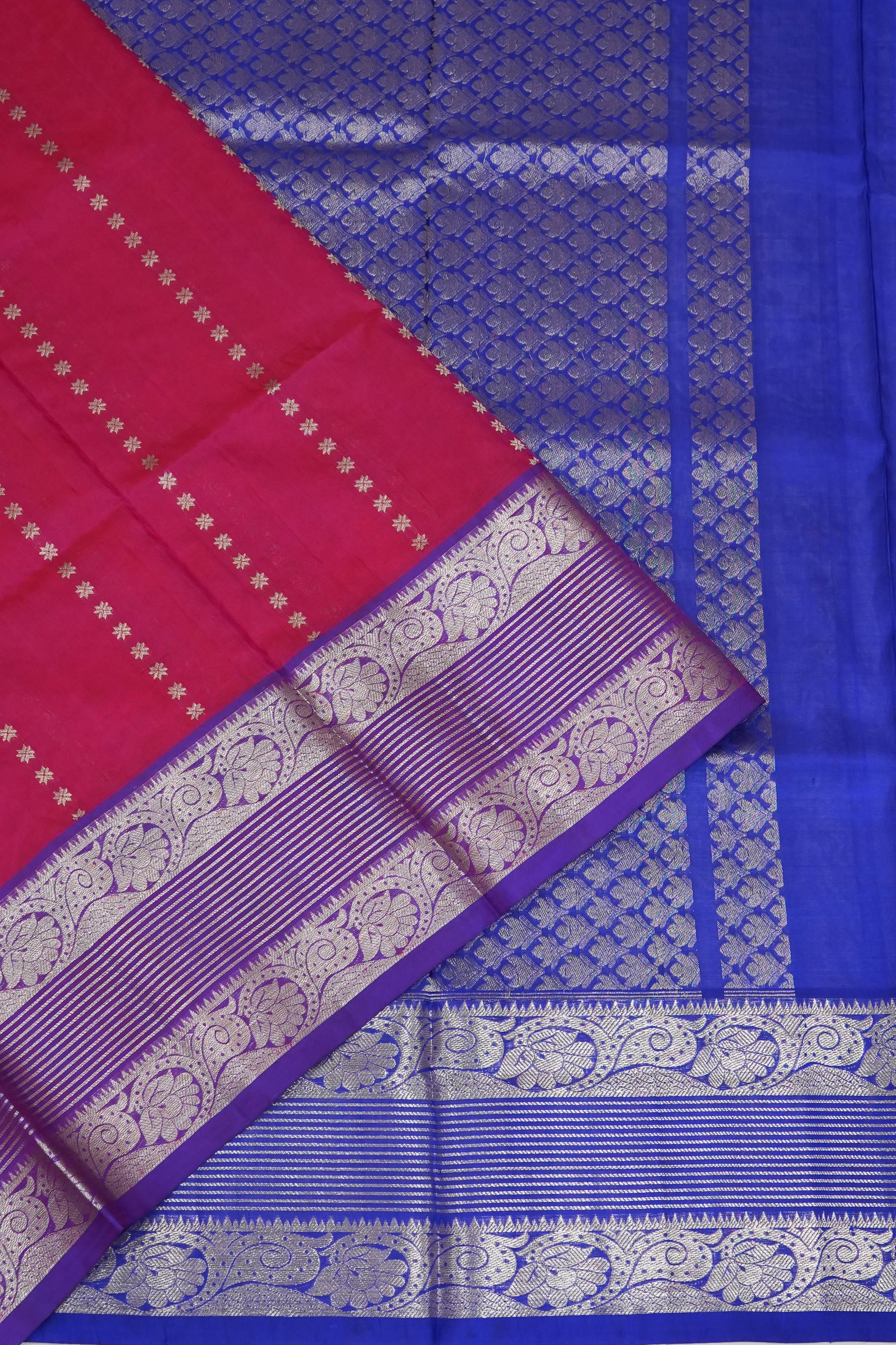 Venkatagiri Silk Brocade Pink Saree