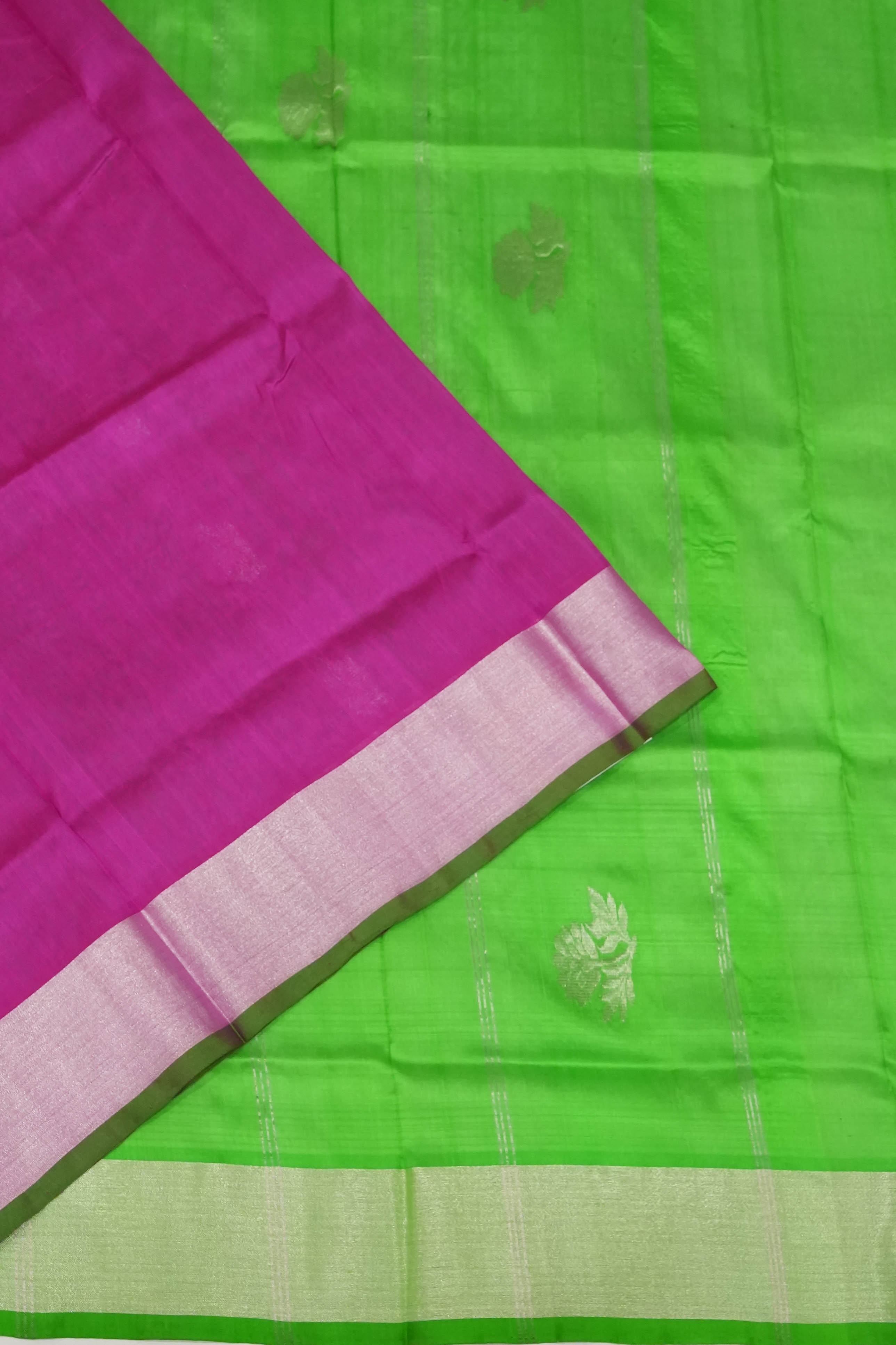 Venkatagiri Silk Plain Purple Saree