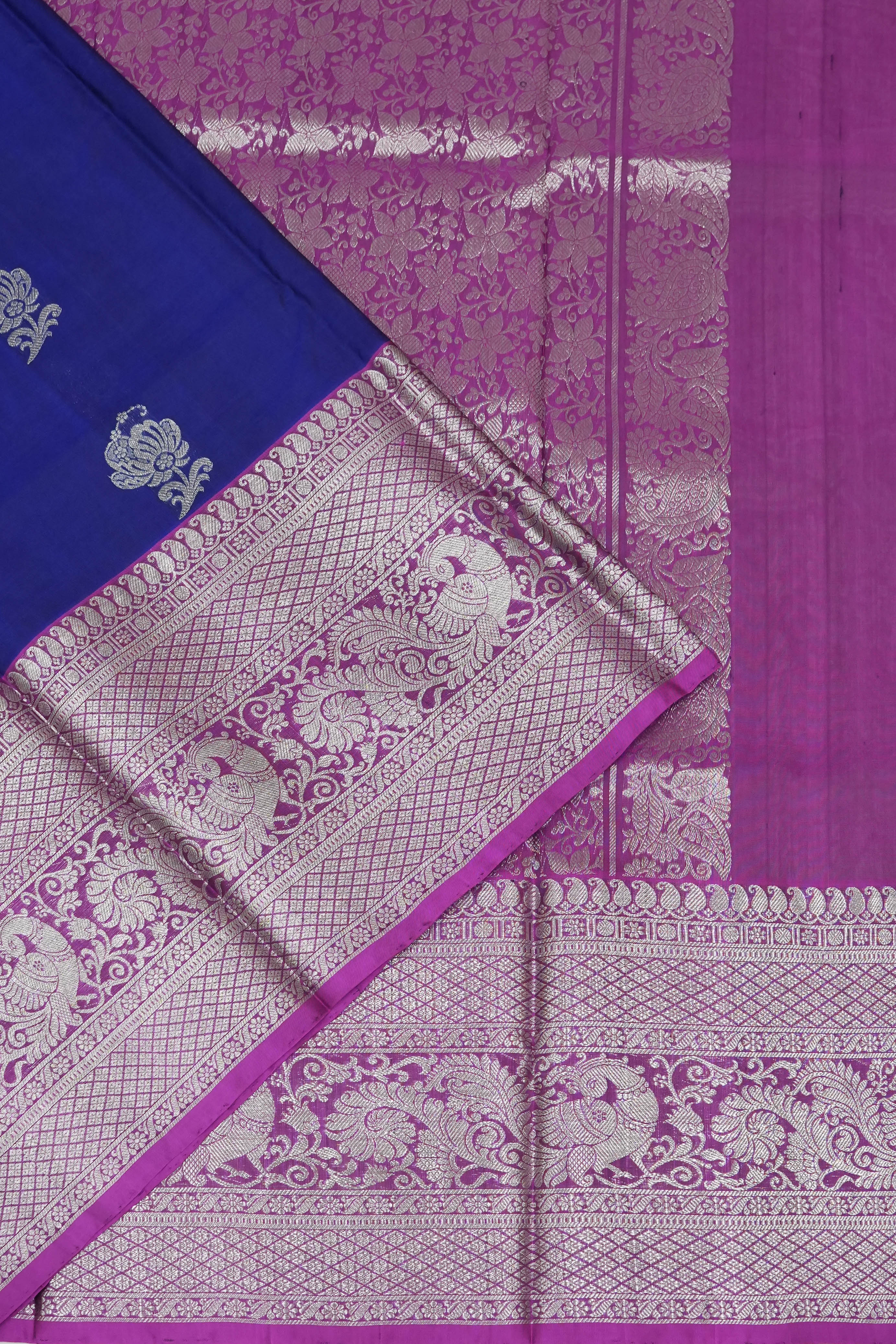 Venkatagiri Silk Brocade Blue Saree