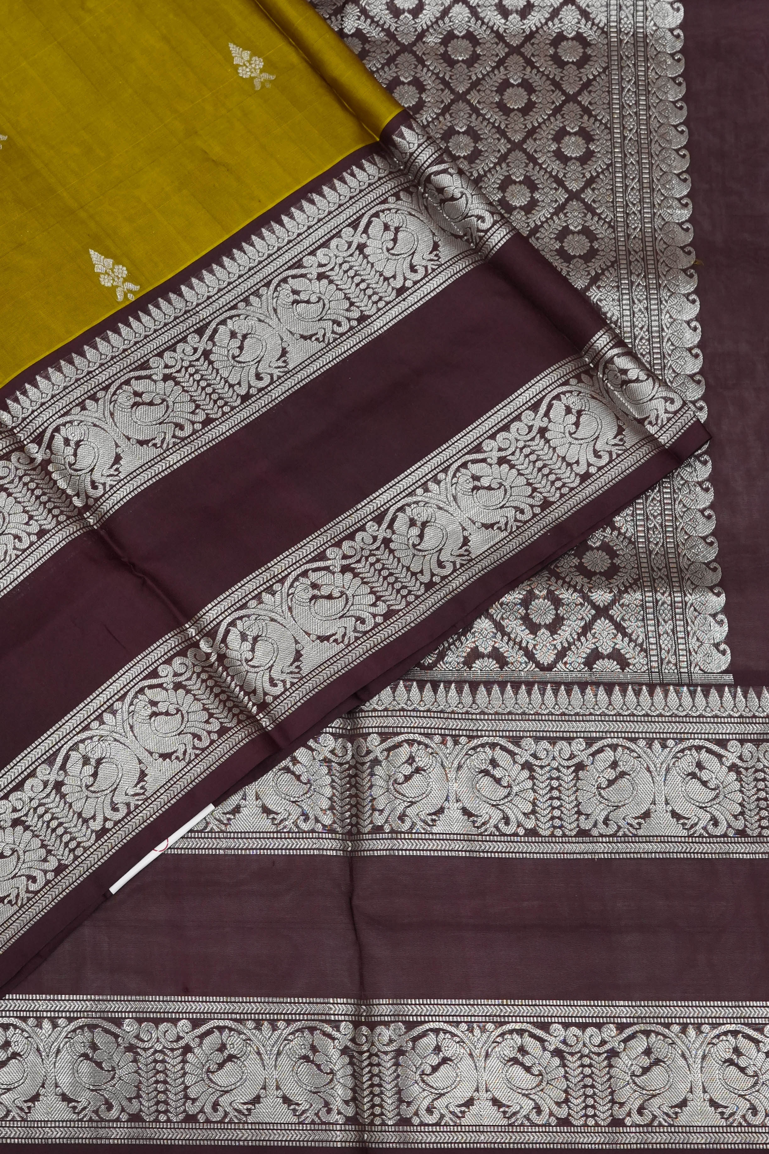 Venkatagiri Silk Brocade Green Saree