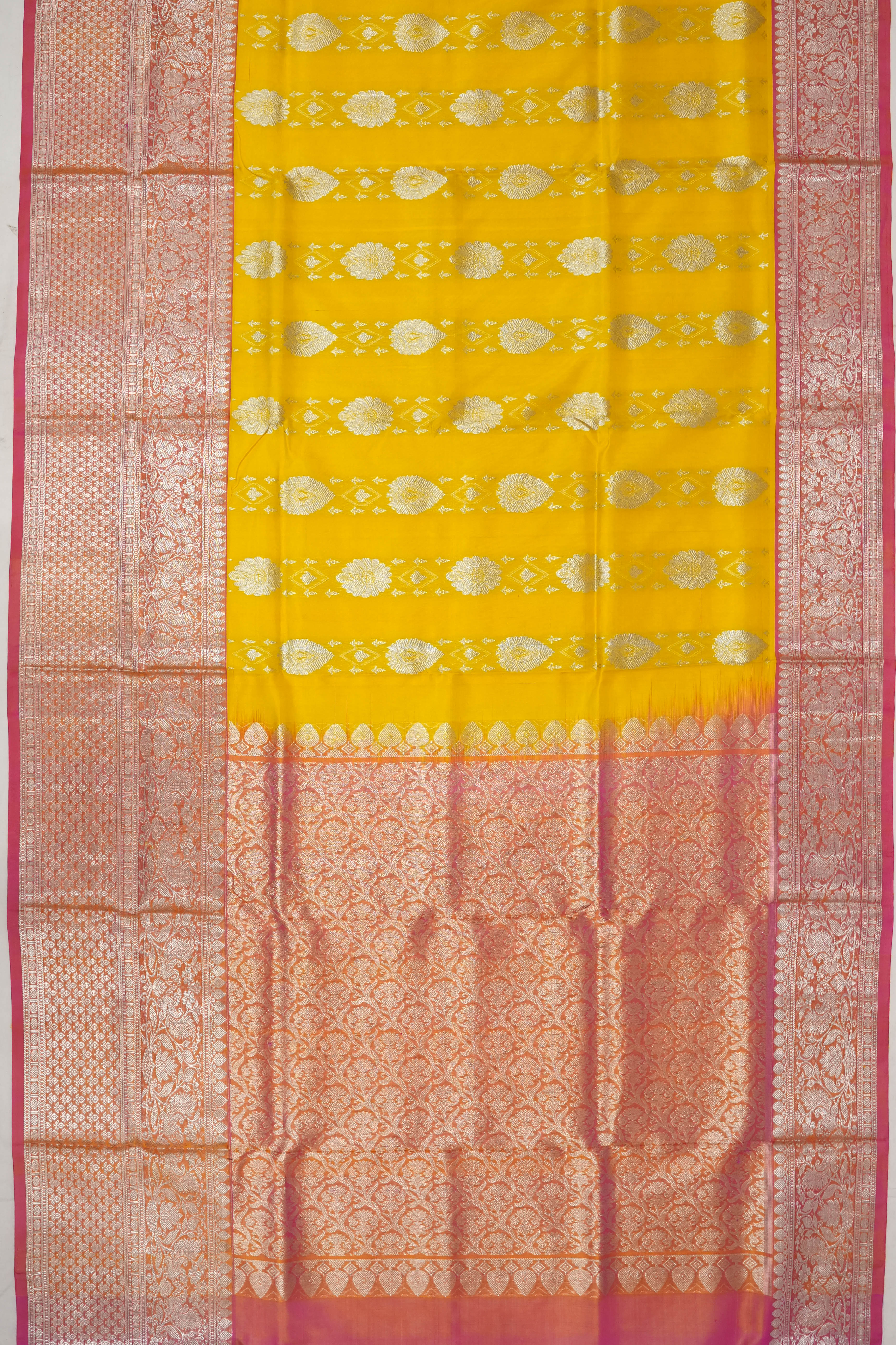 Venkatagiri Silk Brocade Yellow Saree