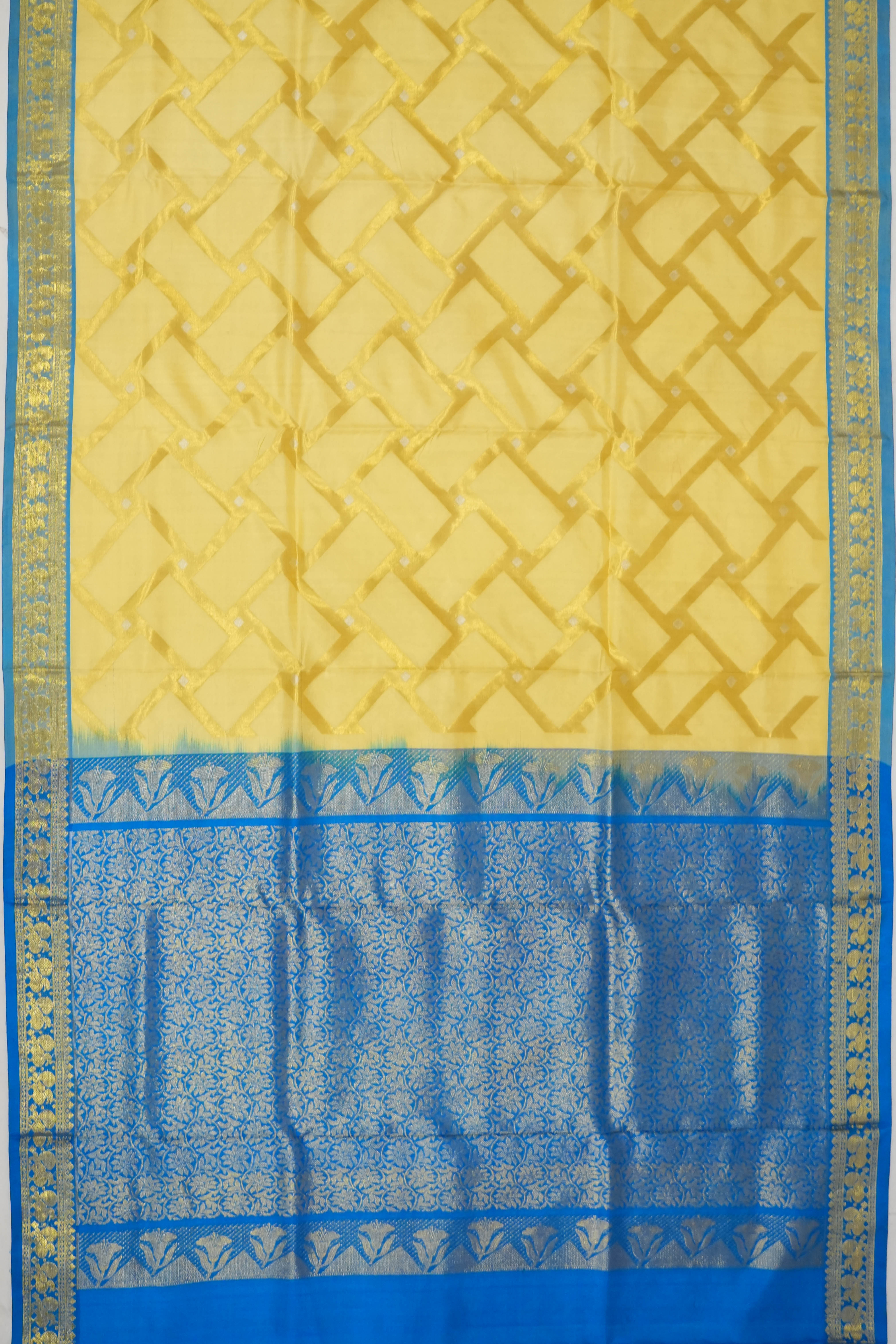 Venkatagiri Silk Brocade Yellow Saree