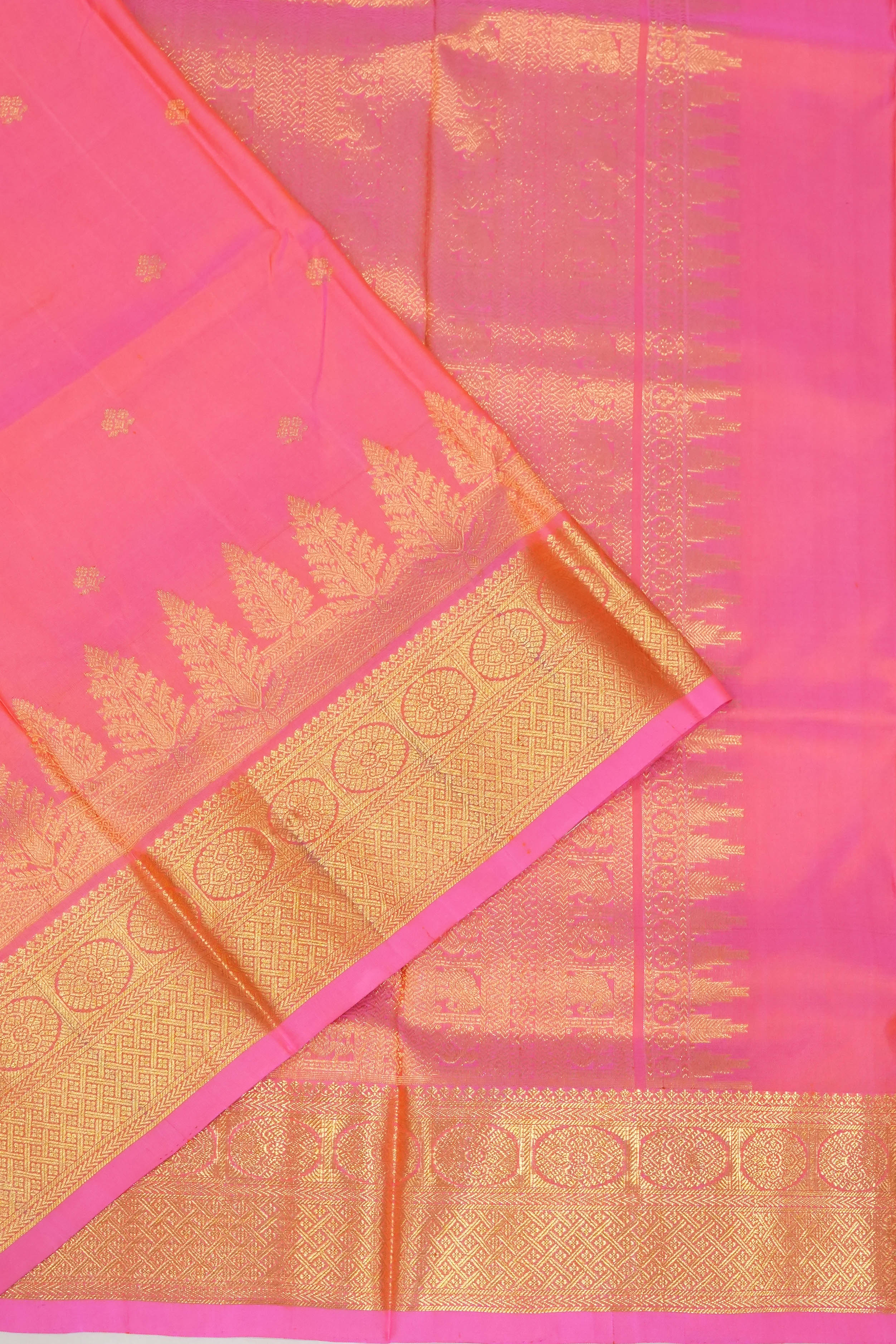 Venkatagiri Silk Brocade Pink Saree