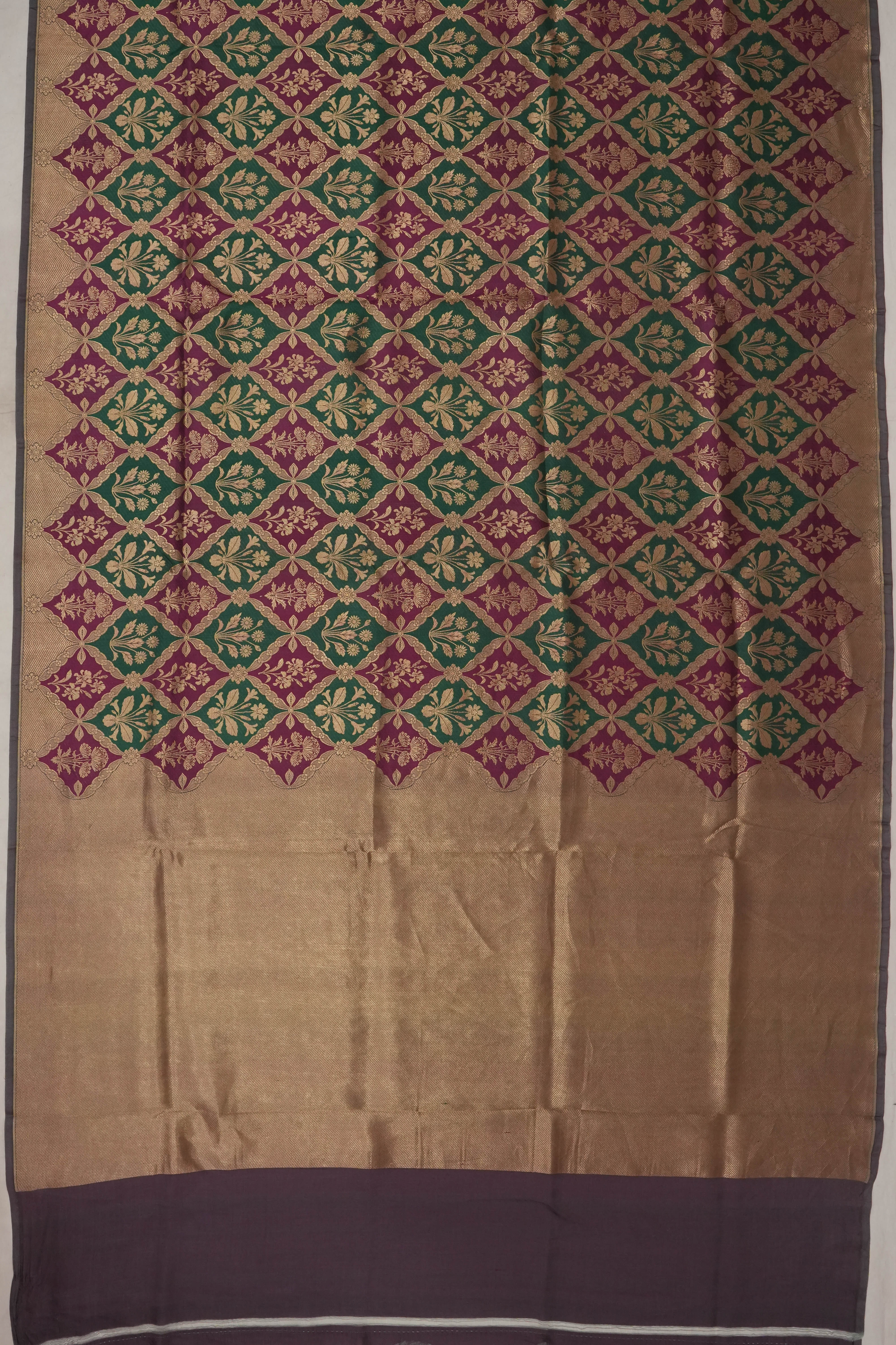 Banarasi Silk Brocade Green Saree