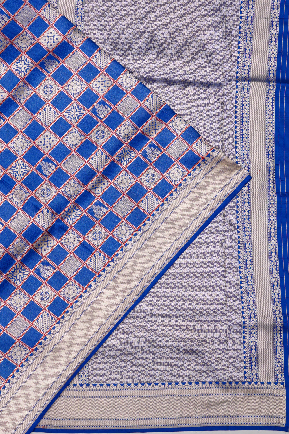 Banarasi Silk Brocade Blue Saree