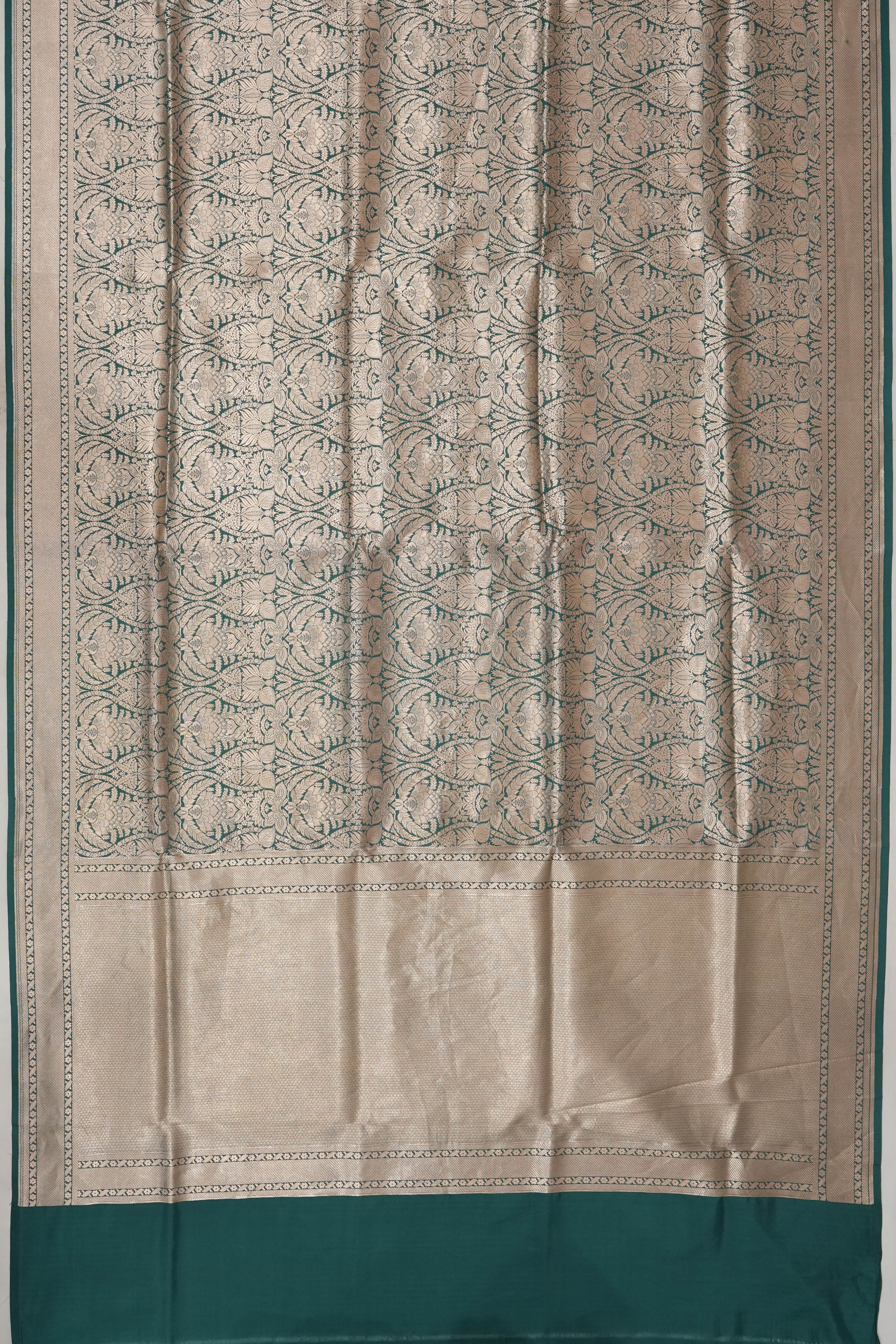 Banarasi Silk Brocade Green Saree