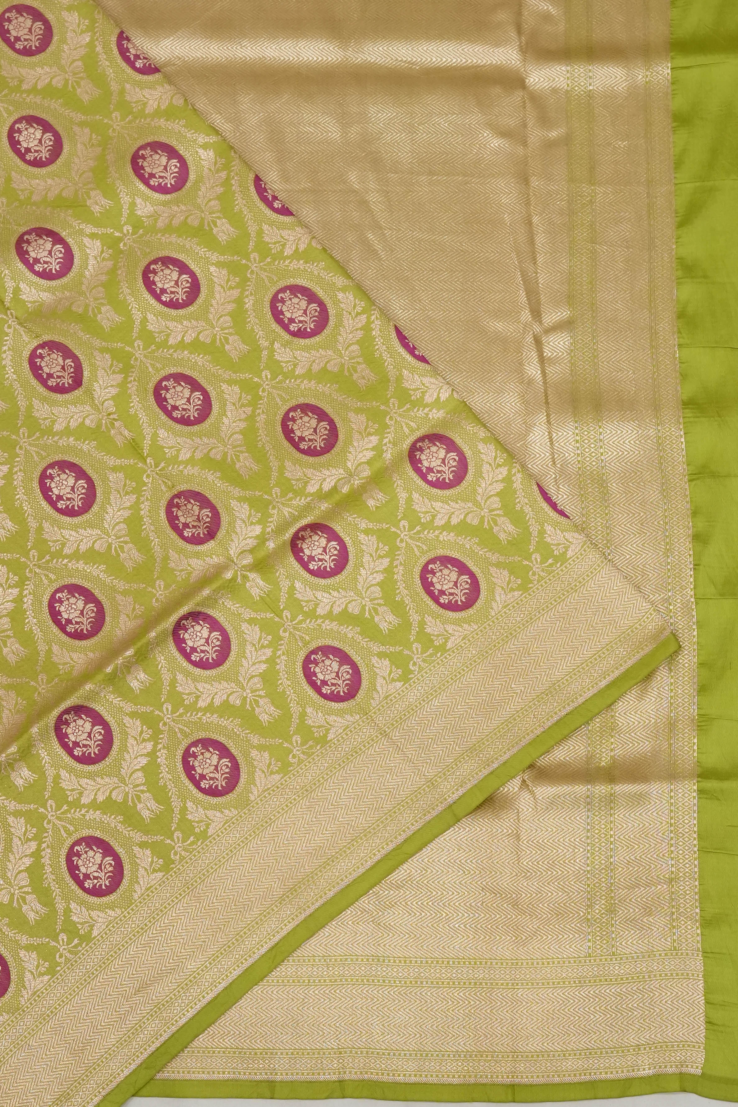 Banarasi Silk Brocade Green Saree