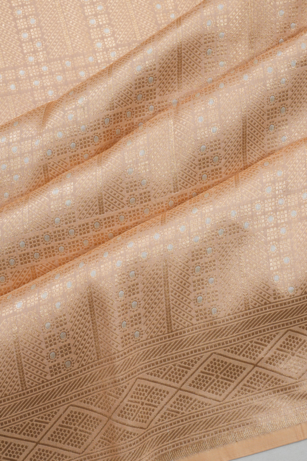 Banarasi Silk Brocade Beige Saree