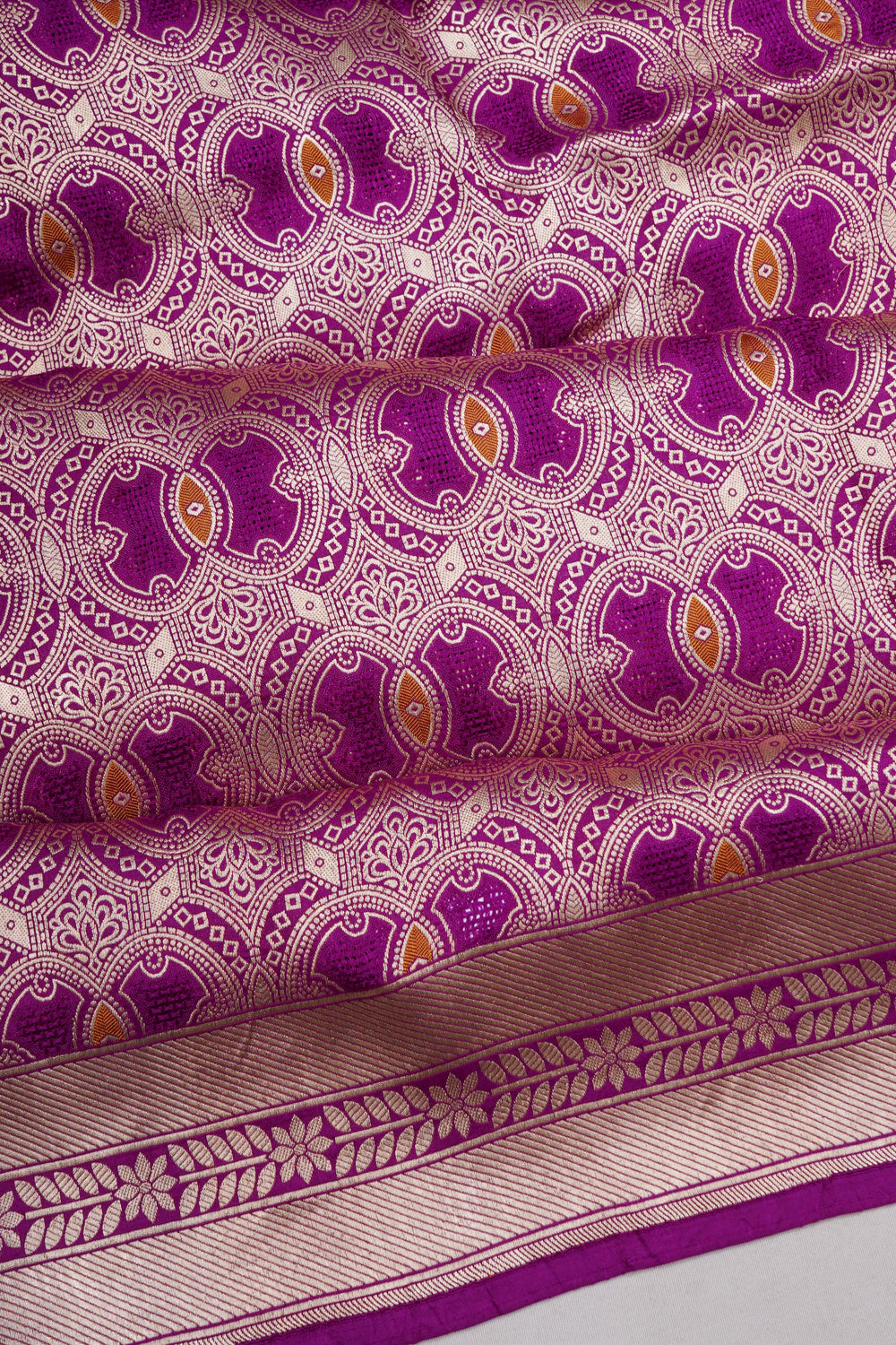 Banarasi Silk Brocade Magenta Saree