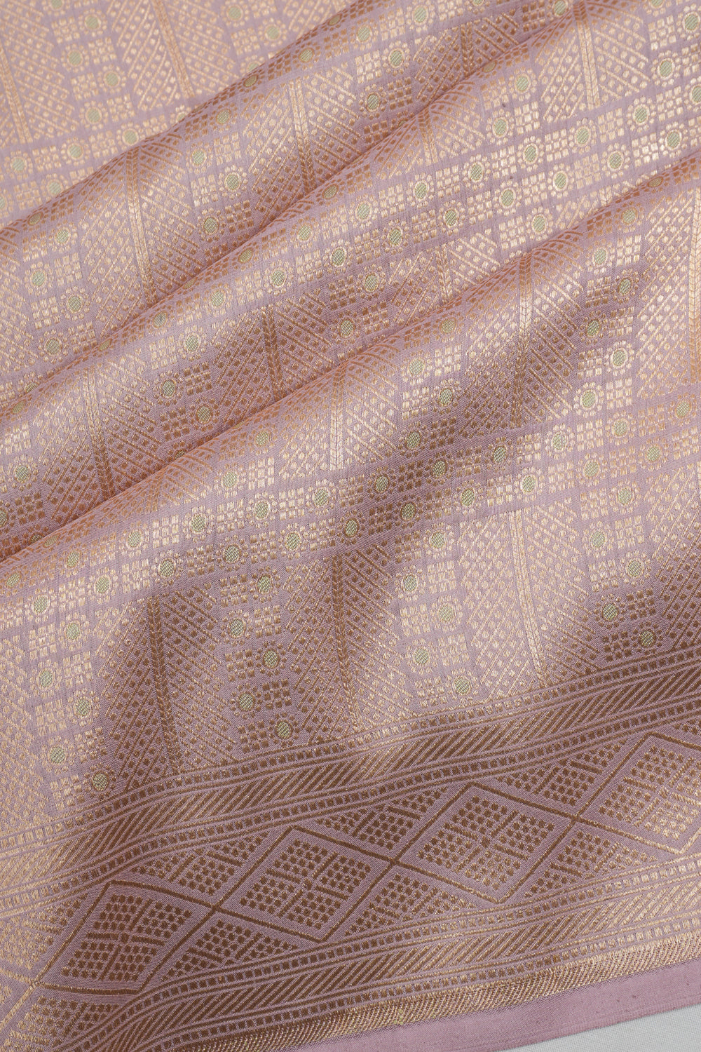 Banarasi Silk Brocade Lavender Saree