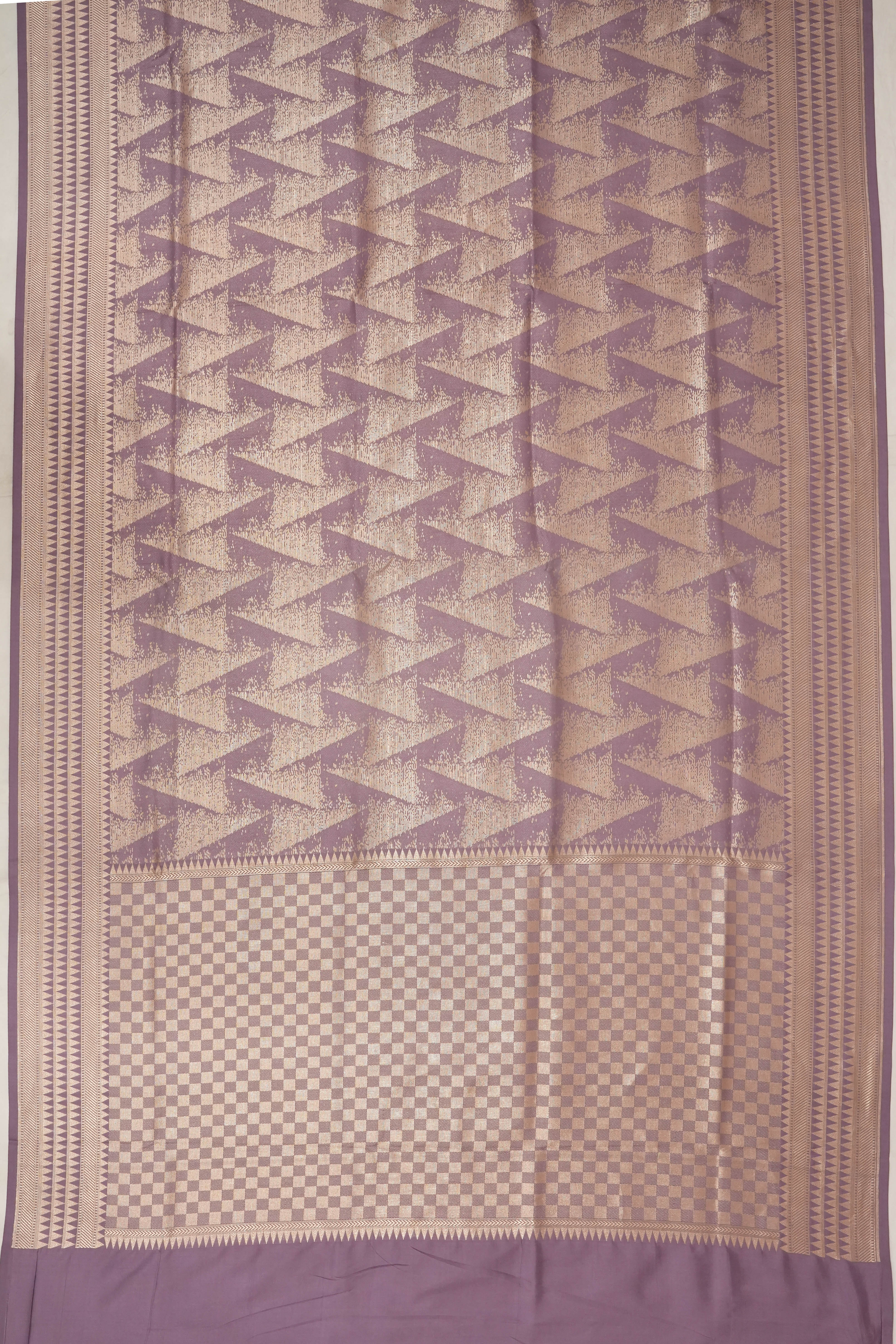 Banarasi Silk Brocade Lilac Saree