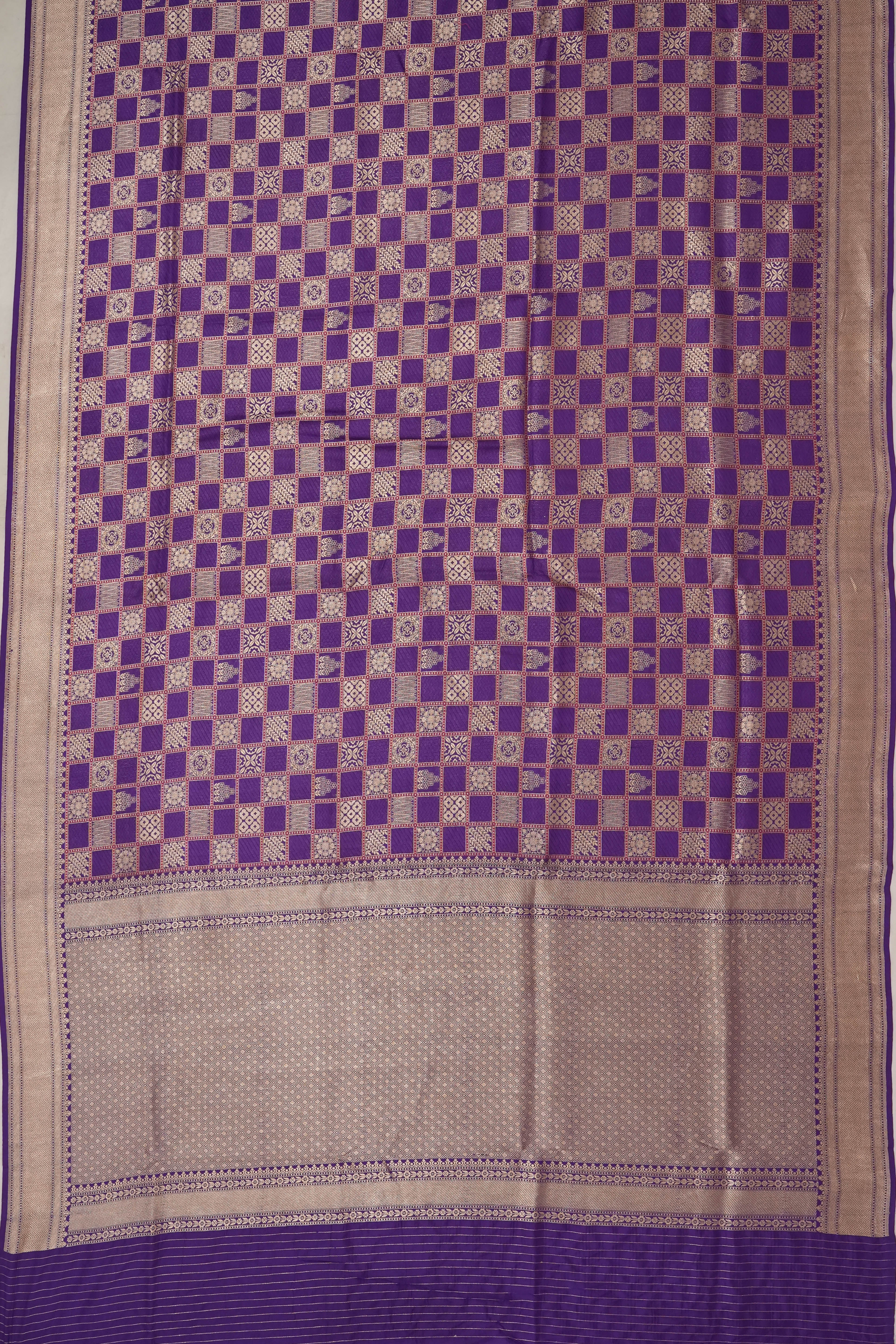 Banarasi Silk Brocade Purple Saree