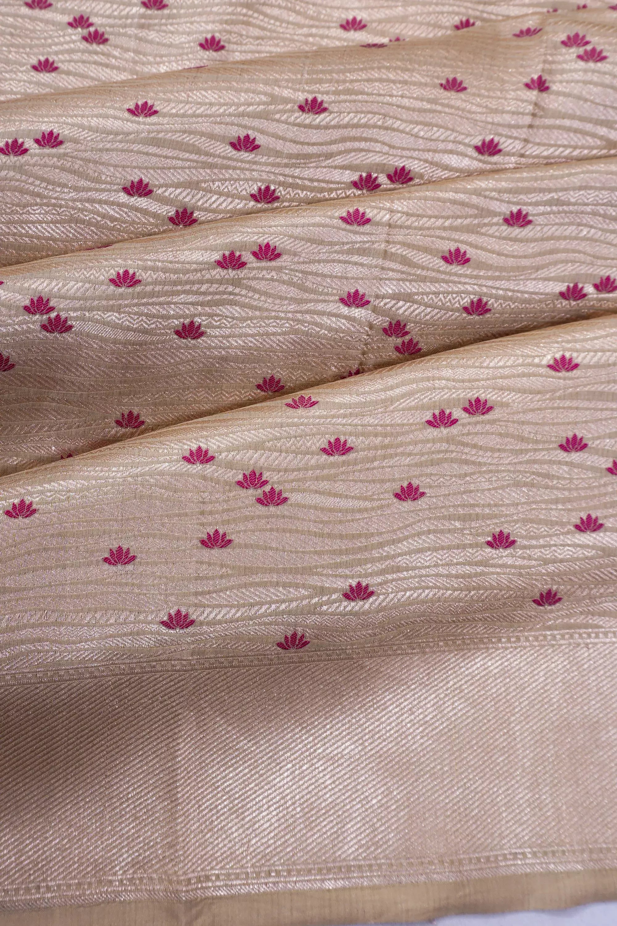 Banarasi Silk Brocade Beige Saree