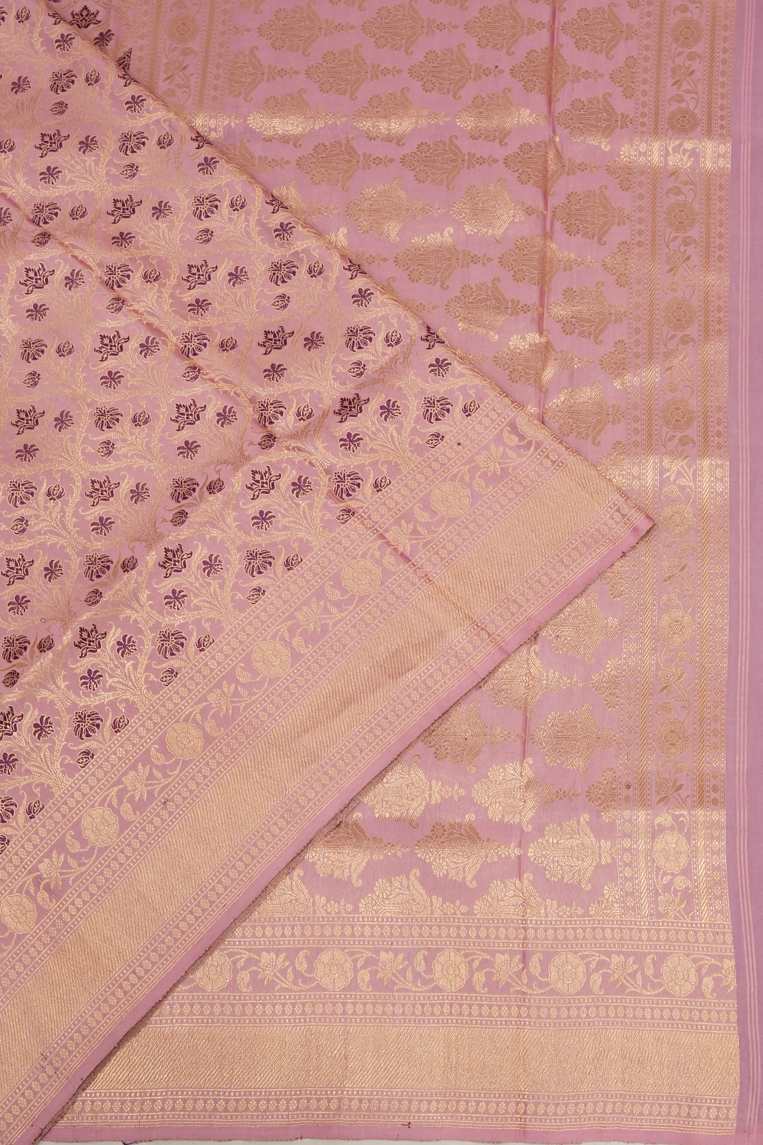 Banarasi Silk Brocade Pink Saree
